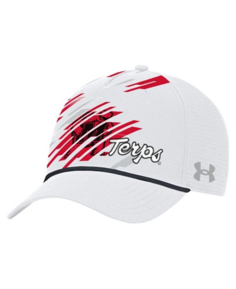 Мужская кепка Under Armour White Maryland Terrapins College Essentials Driver Rope Iso-Chill Adjustable Hat