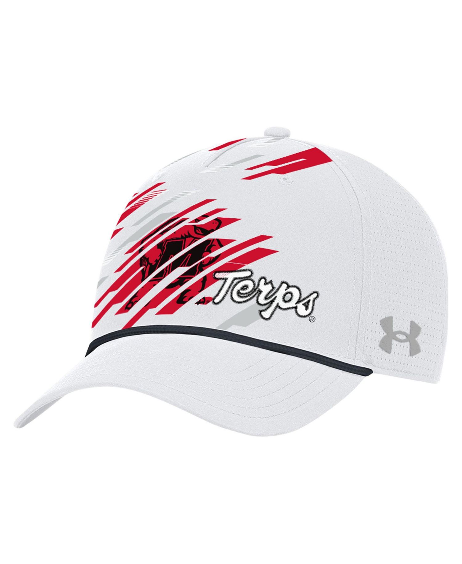 Men's White Maryland Terrapins College Essentials Driver Rope Iso-Chill Adjustable Hat