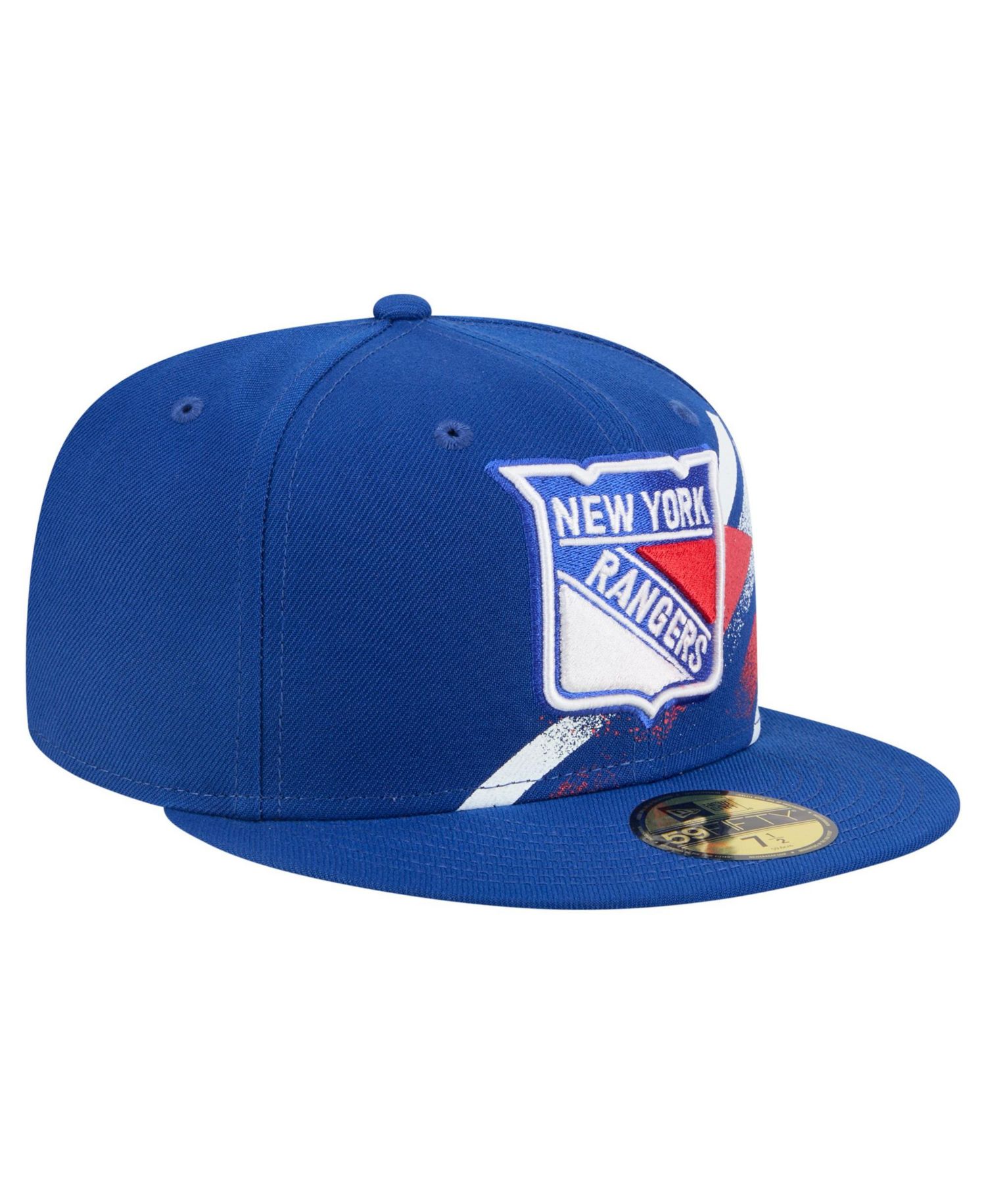 Men's Blue New York Rangers Faded Lines 59FIFTY Fitted Hat