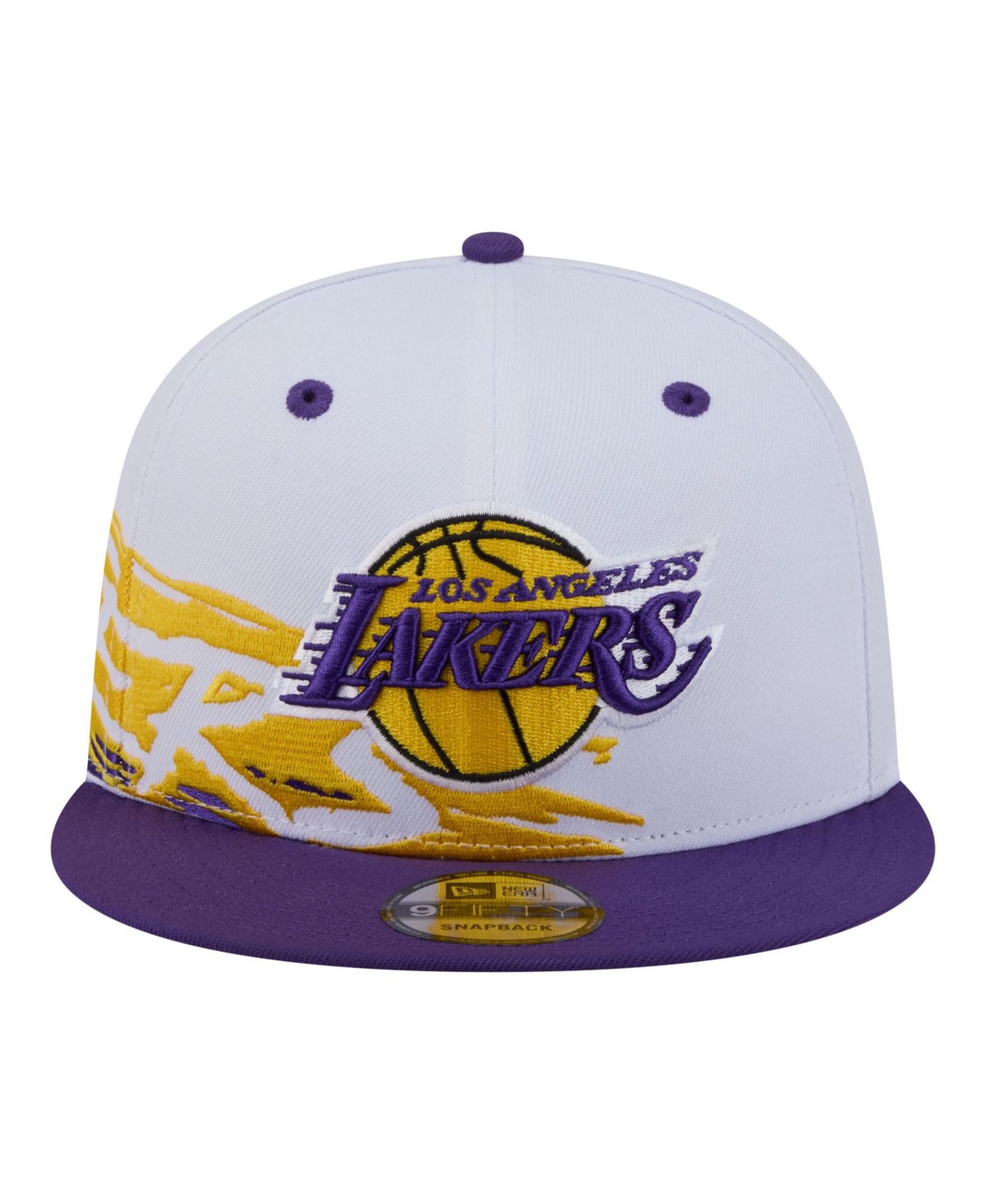 White/Purple Los Angeles Lakers Swept 9FIFTY Snapback Hat