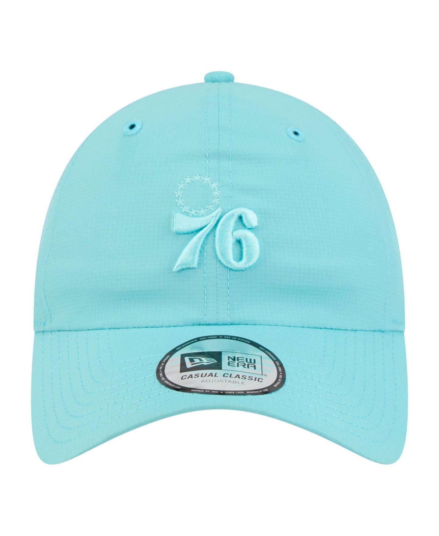 Головные уборы New Era Turquoise Philadelphia 76ers Color Pack Ripstop Casual Classic Adjustable Hat — фото 2