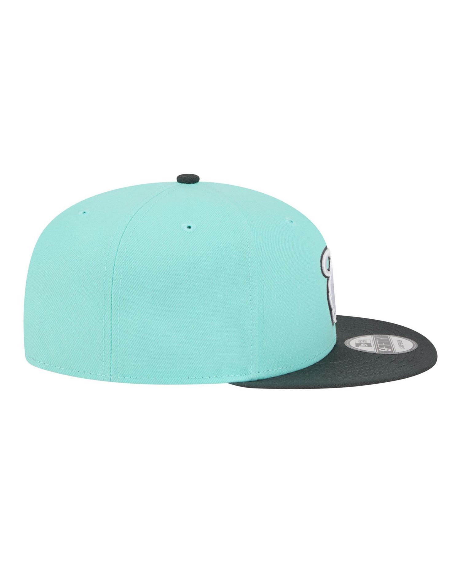 Men's Turquoise/Charcoal Miami Heat Color Pack Two-Tone 9FIFTY Snapback Hat