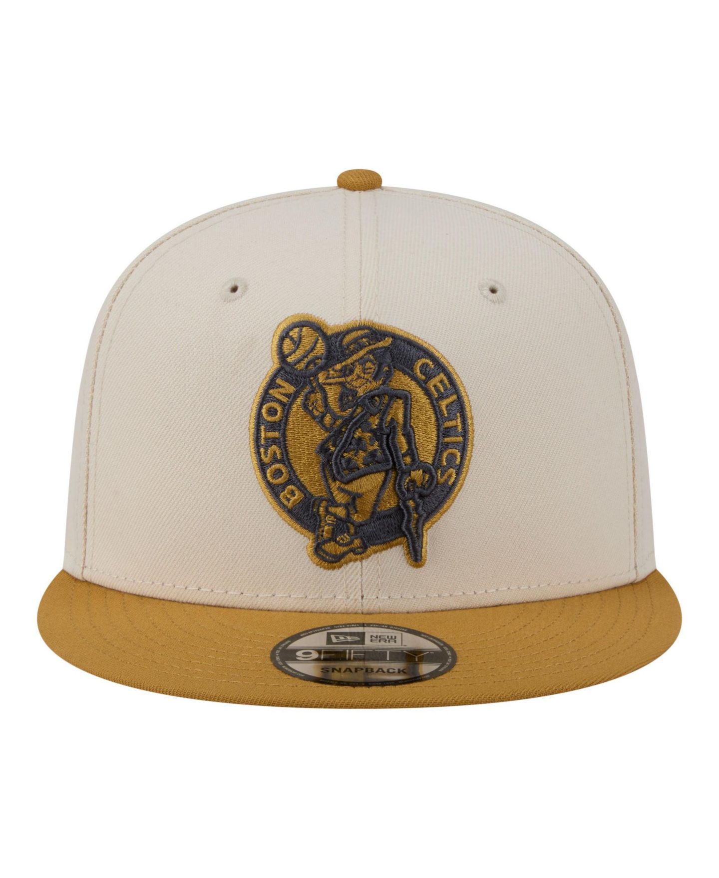 Мужские головные уборы New Era Cream/Tan Boston Celtics Two-Tone Color Pack 9FIFTY Snapback Hat — фото 2