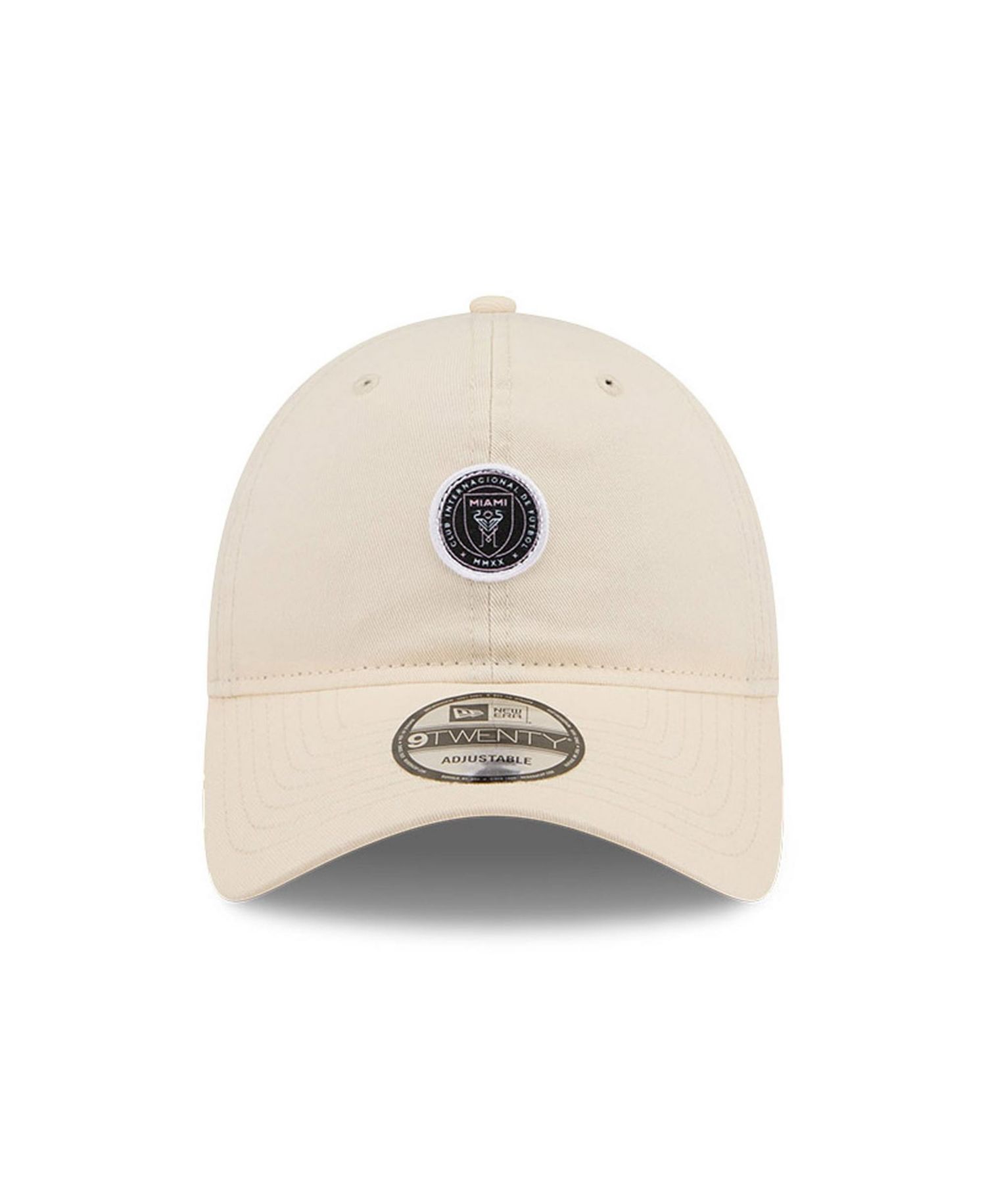Men's Beige Inter Miami CF Micro Team Logo 9TWENTY Adjustable Hat