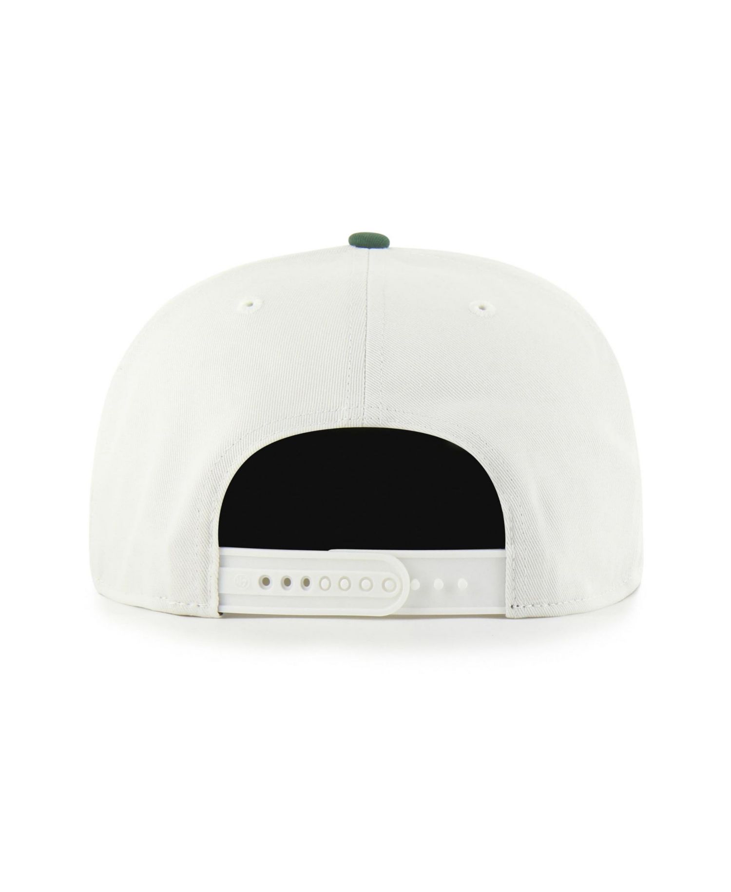 Men's '47 White/Green Miami Hurricanes Script Stack Relaxed Captain Adjustable Hat