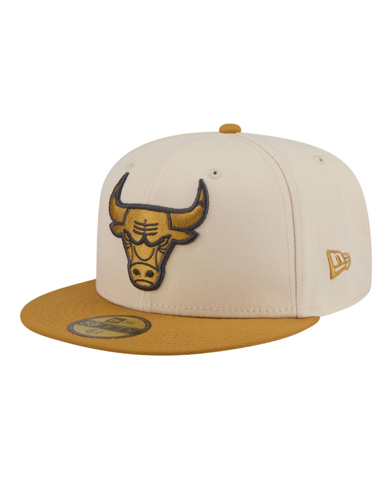 Men's Cream/Tan Chicago Bulls Two-Tone Color Pack 59FIFTY Fitted Hat