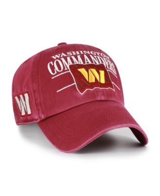 Men's '47 Burgundy Washington Commanders Throwback Graphic Clean Up Adjustable Hat