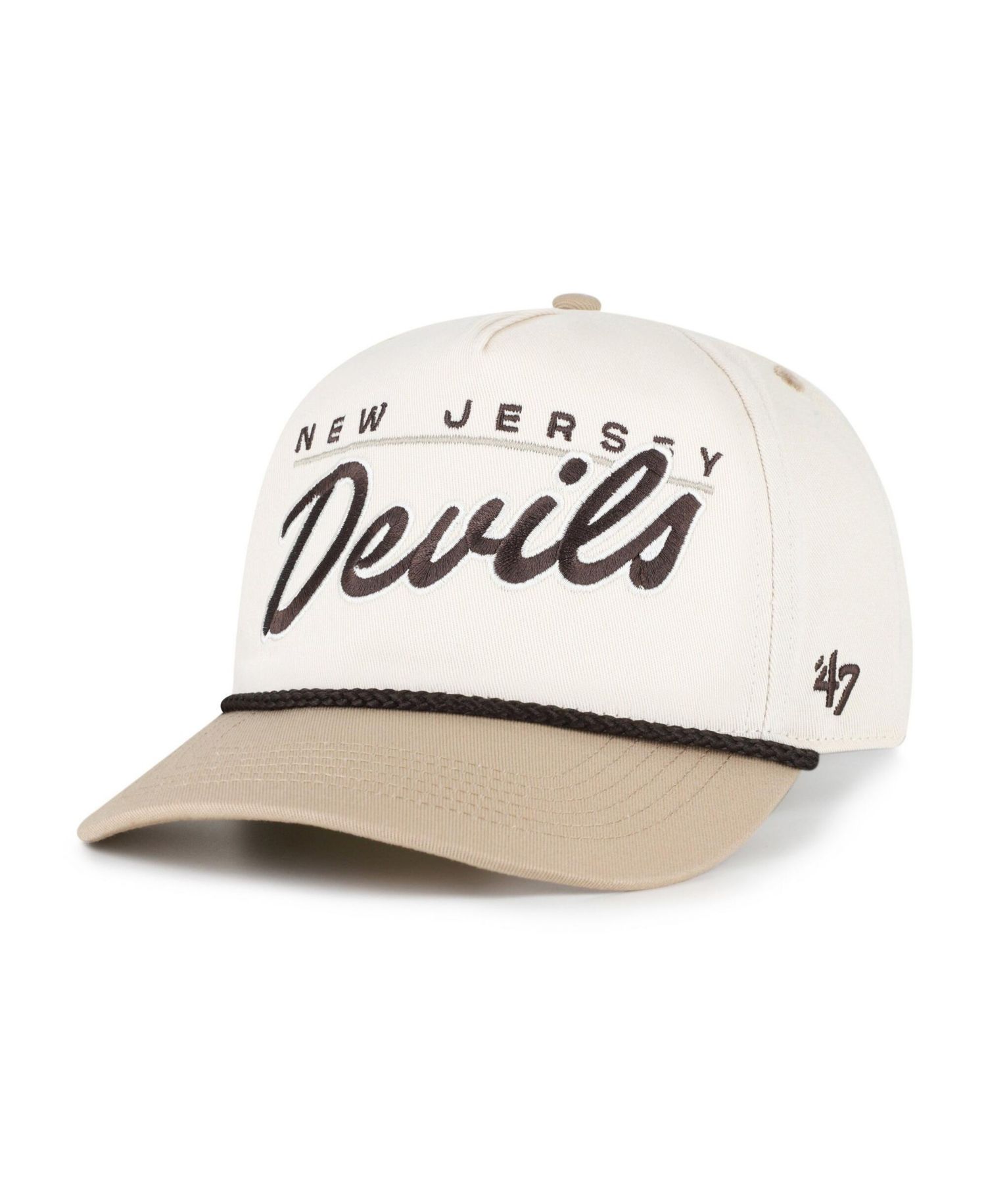 Men's '47 Natural/Tan New Jersey Devils Neutral Terrain Hitch Rope Adjustable Hat