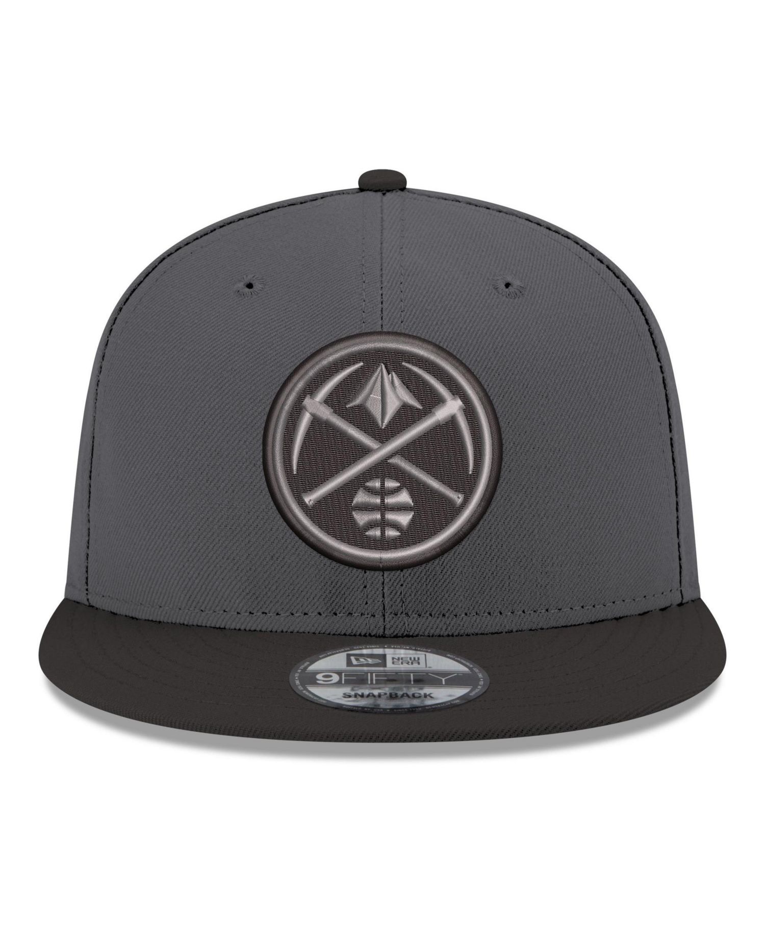 Men's Gray/Black Denver Nuggets Logo 2-Tone 9FIFTY Snapback Hat
