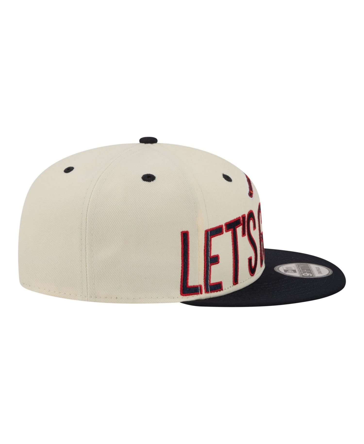 Men's Cream Atlanta Braves Oversized Slogan 9FIFTY Snapback Hat