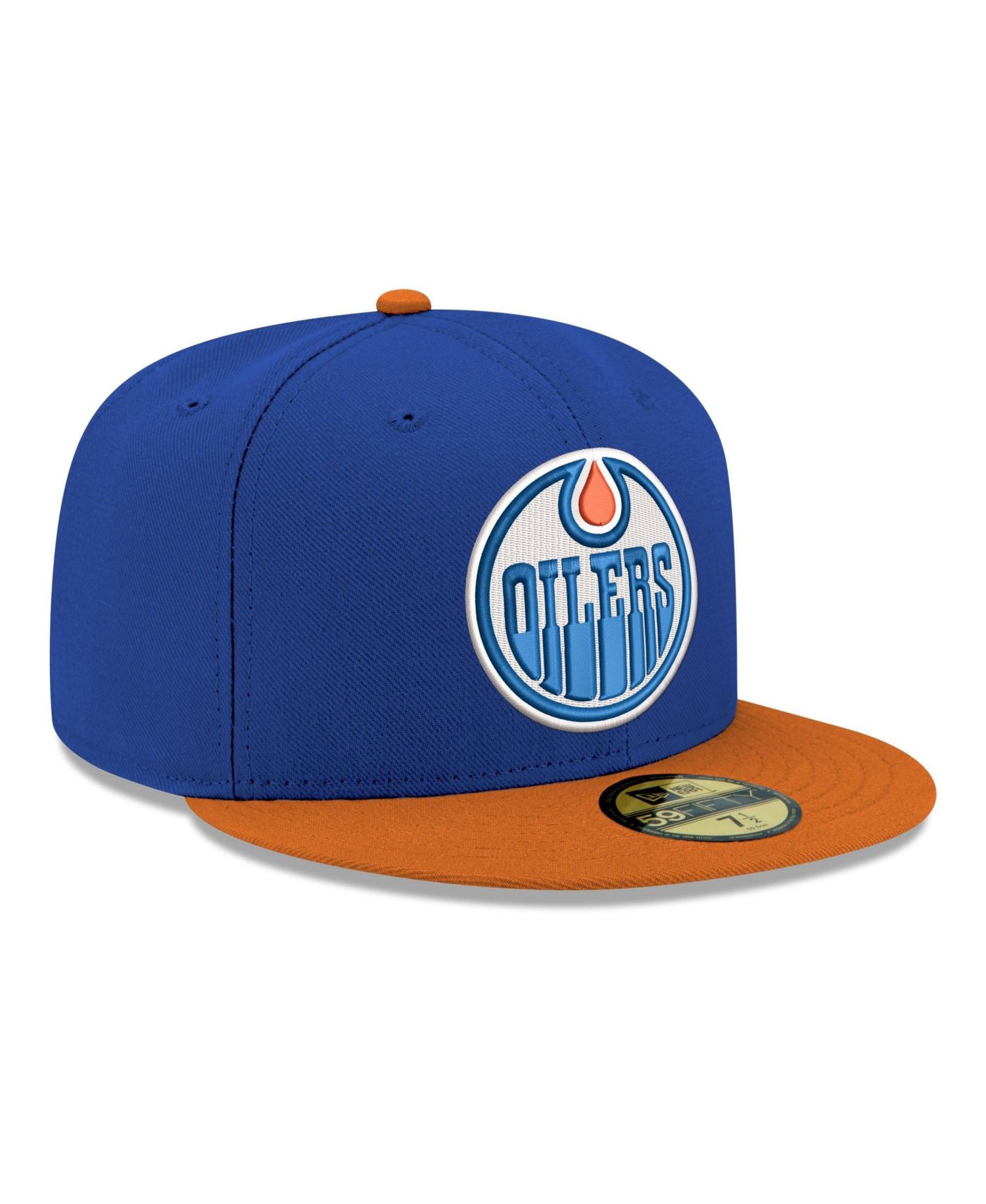 Men's Royal Edmonton Oilers Core Logo Two-Tone 59FIFTY Fitted Hat