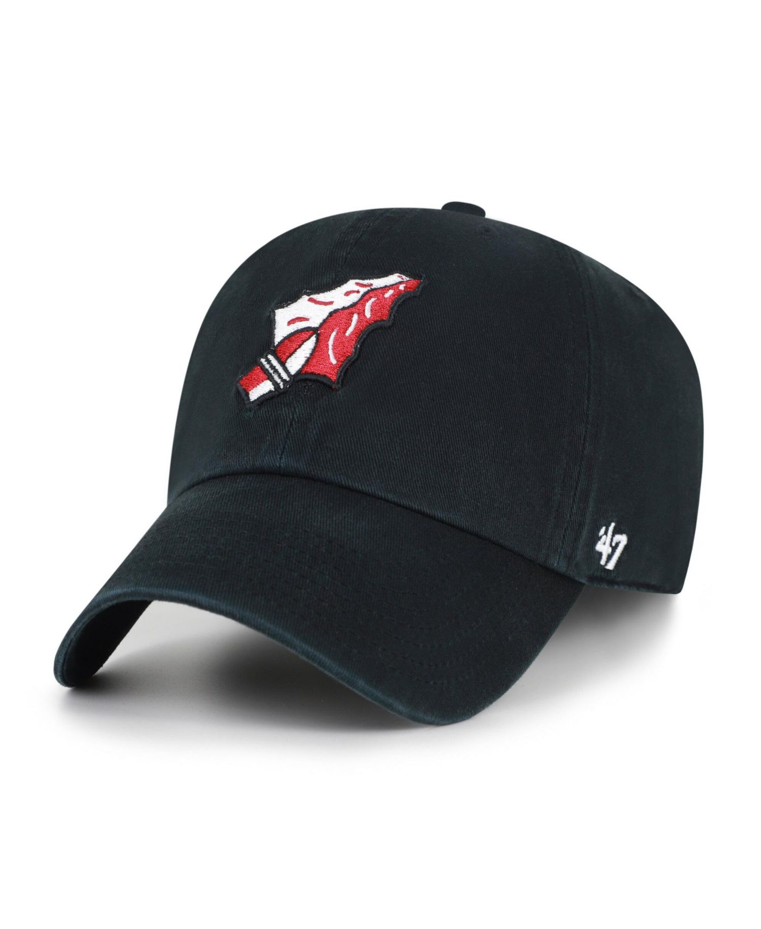 Men's '47 Black Florida State Seminoles Vault Clean Up Adjustable Hat