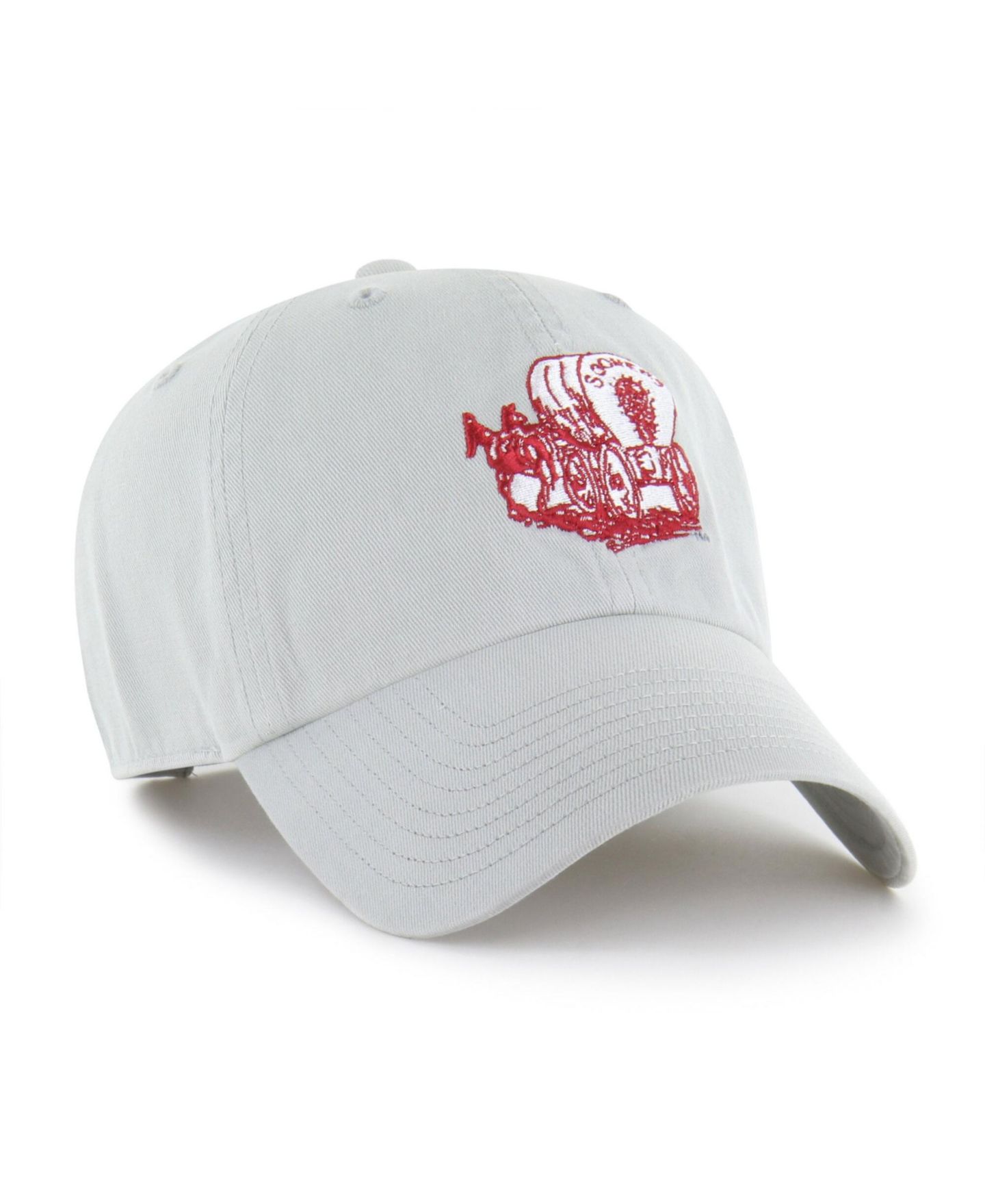 Мужская кепка '47 Brand Gray Oklahoma Sooners Vault Clean Up Adjustable Hat — фото 2