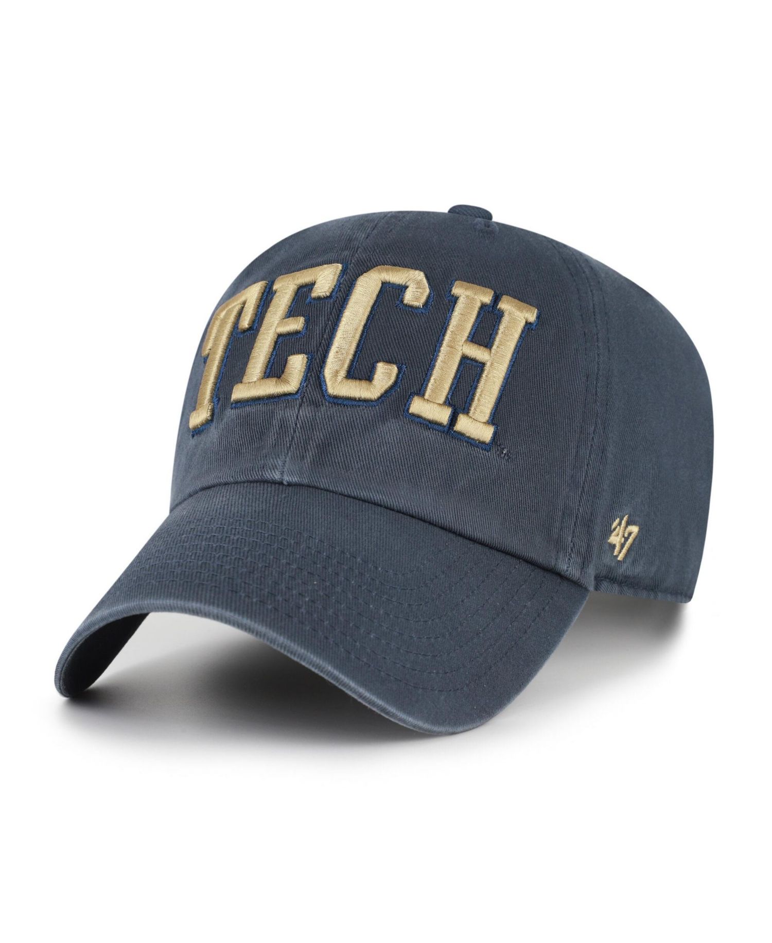 Men's '47 Navy Georgia Tech Yellow Jackets Vault Clean Up Adjustable Hat