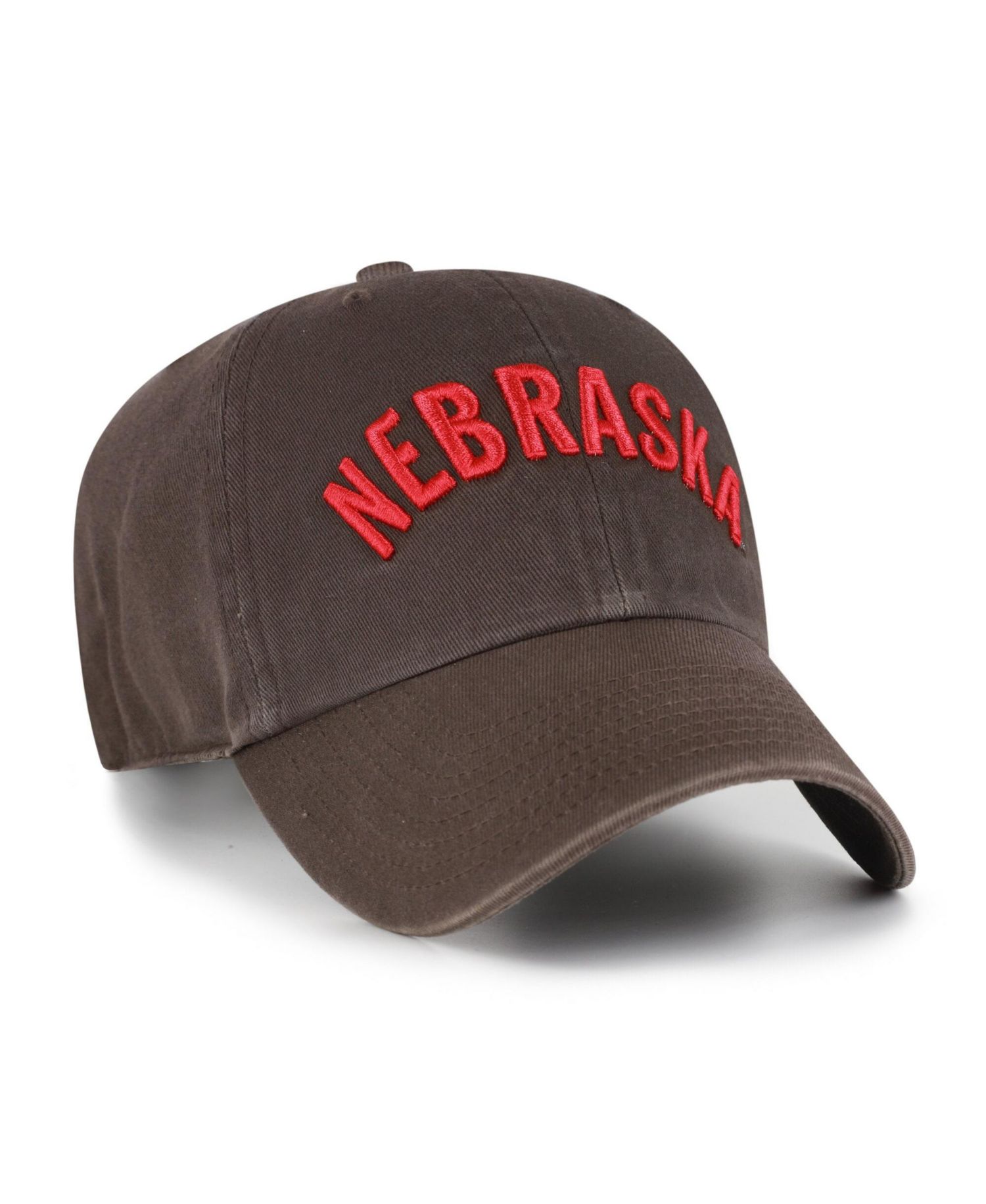 Men's '47 Brown Nebraska Huskers Vault Clean Up Adjustable Hat
