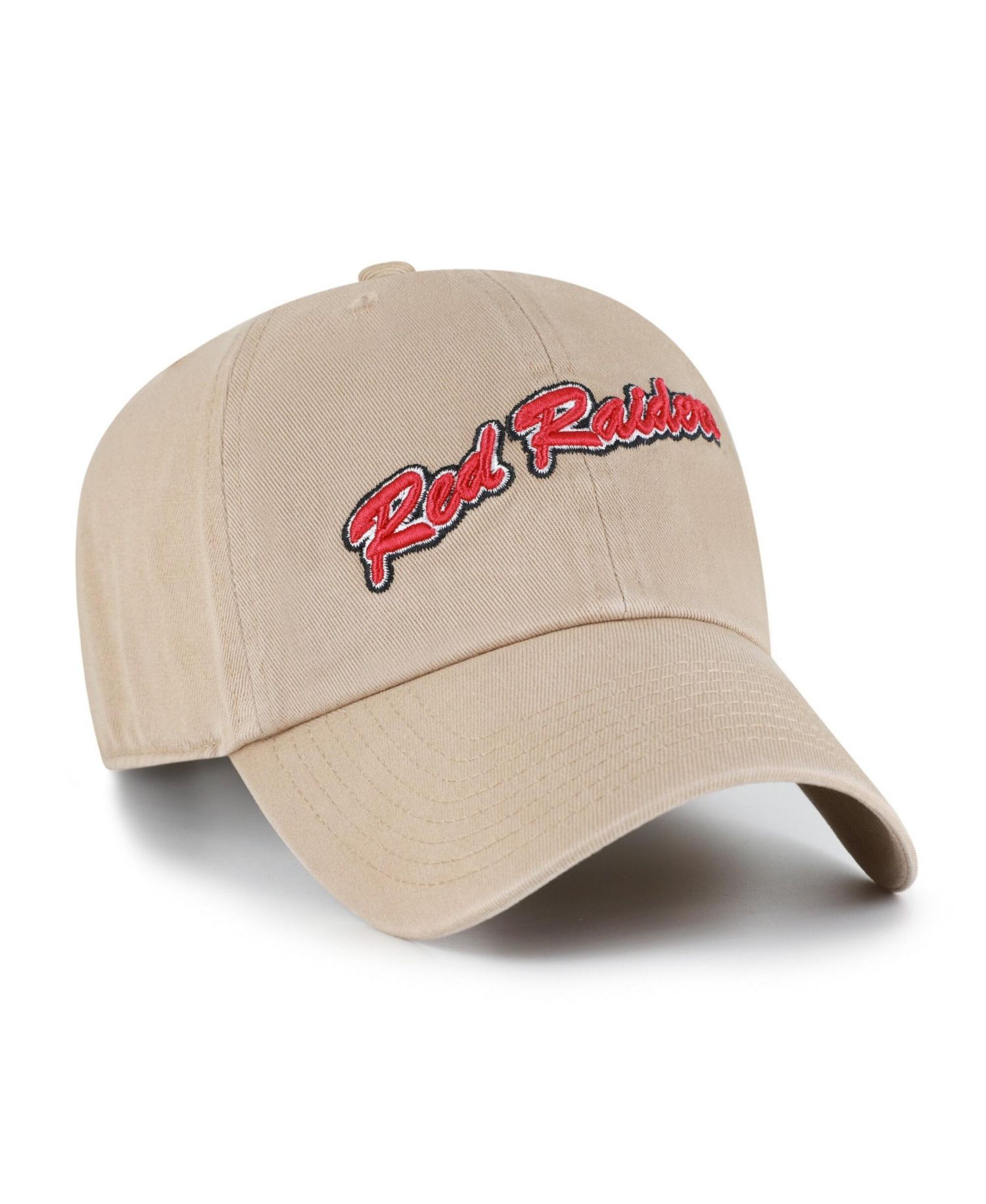 Men's '47 Khaki Texas Tech Red Raiders Vault Clean Up Adjustable Hat