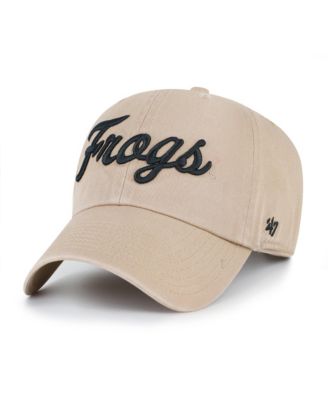 Men's '47  Khaki TCU Horned Frogs Vault Clean Up Adjustable Hat