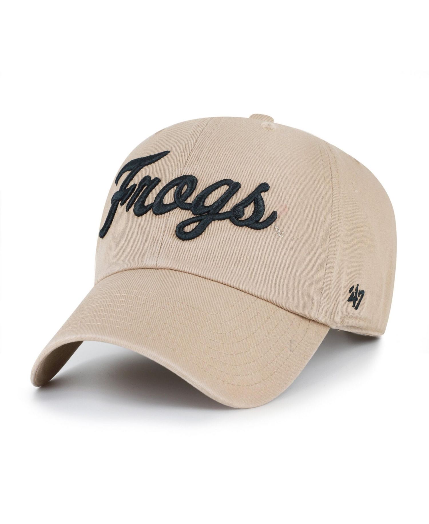 Men's '47 Khaki TCU Horned Frogs Vault Clean Up Adjustable Hat