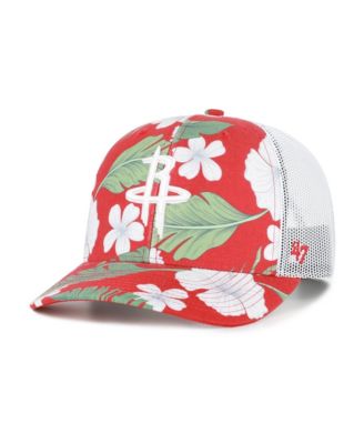 Men's '47  Red Houston Rockets Beach Side Trucker Adjustable Hat