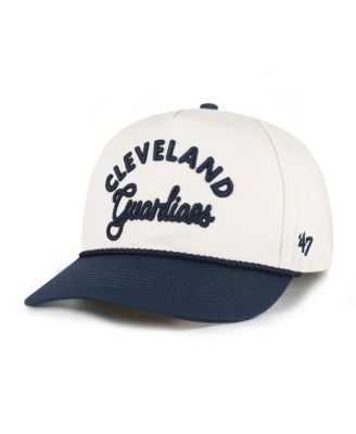 Men's and Women's '47 Natural/Navy Cleveland Guardians Rope Script Hitch Adjustable Hat