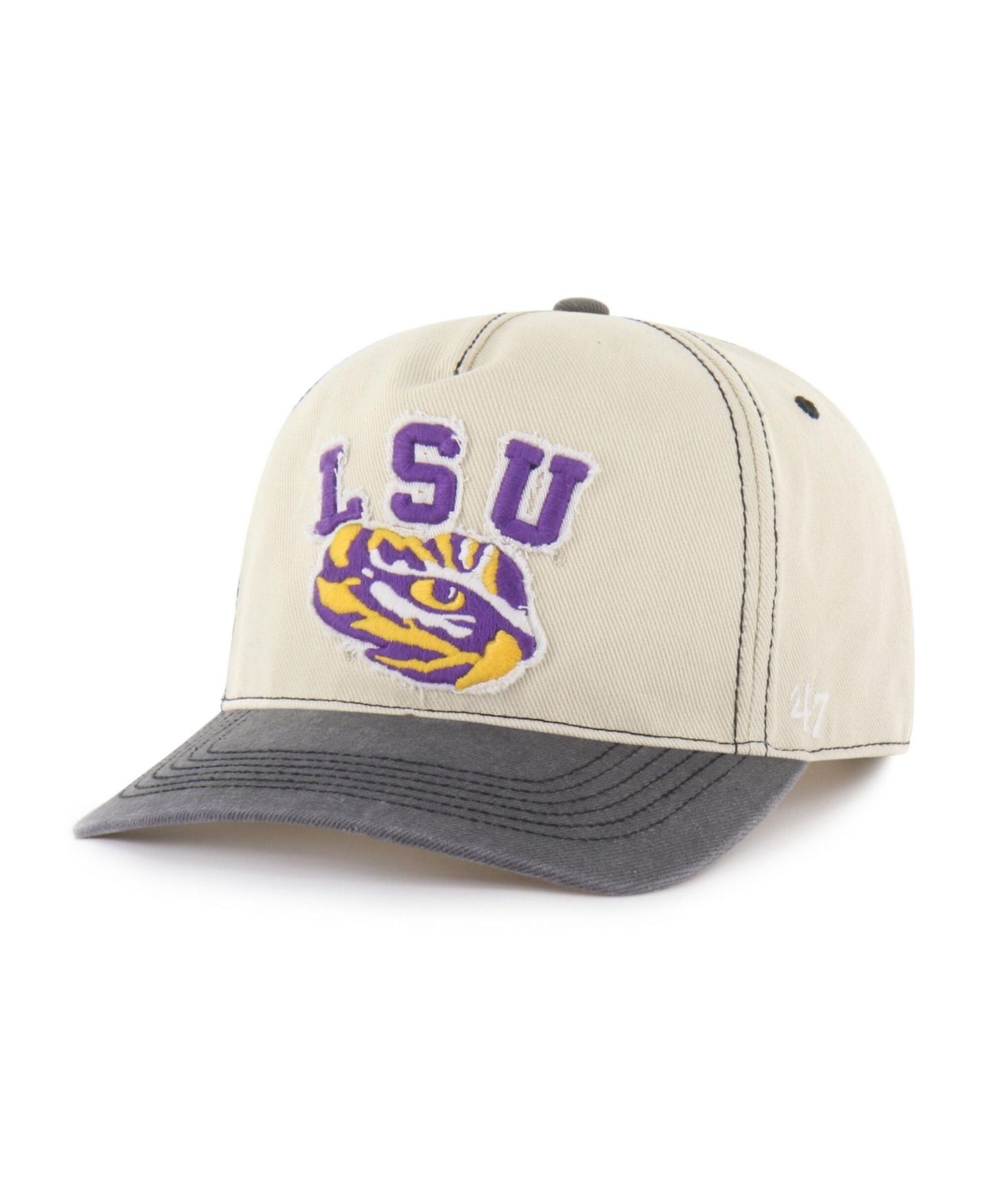 Men's and Women's '47 Tan/Black LSU Tigers Well-Worn Calderwood Hitch Adjustable Hat
