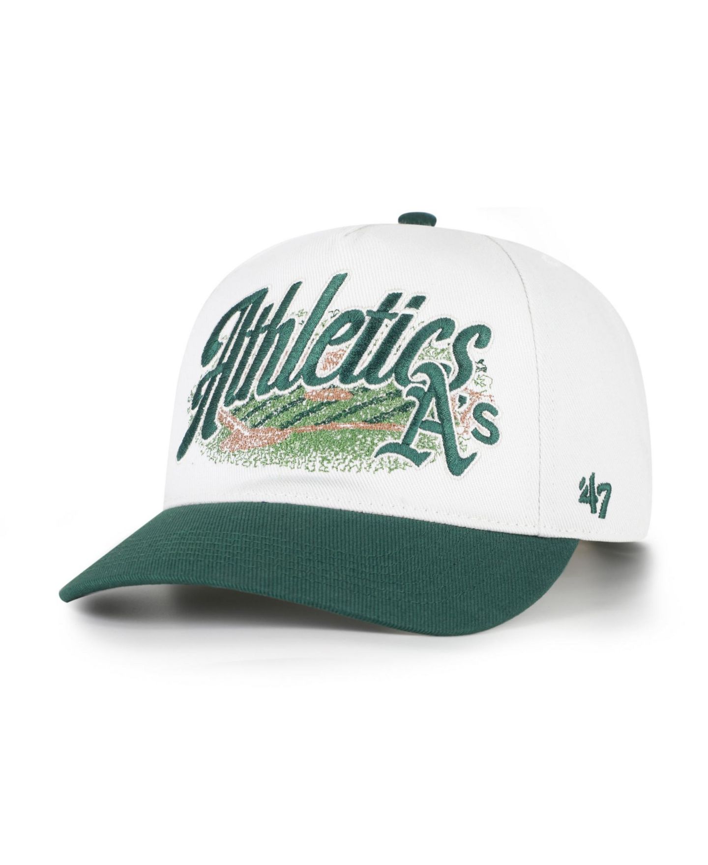 Мужская кепка '47 Brand White/Green Athletics Enfield Hitch Adjustable Hat — фото 1