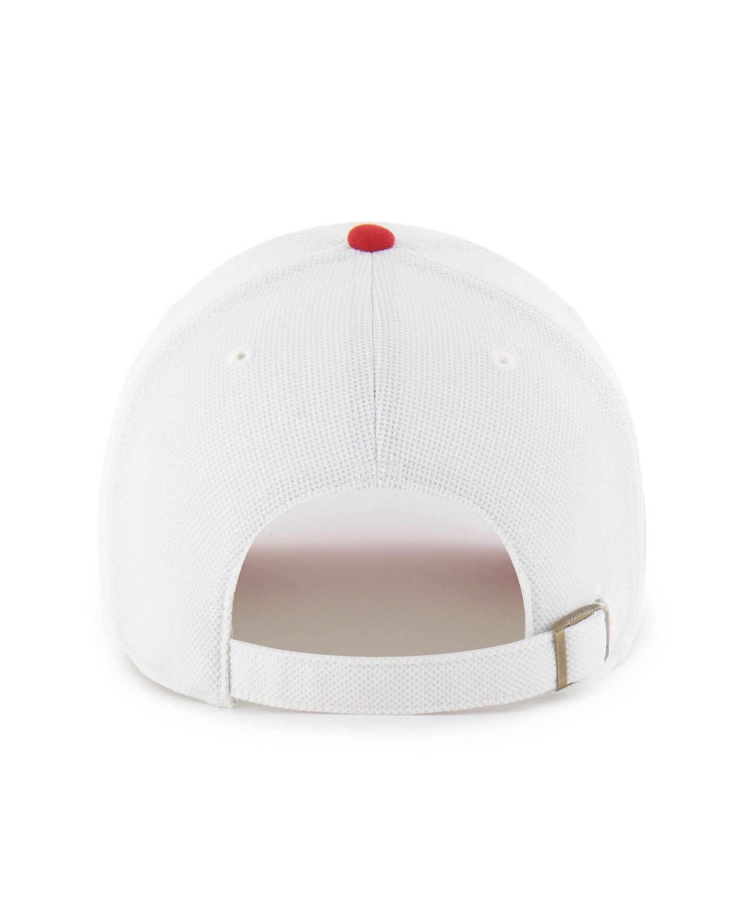 Men's and Women's '47 White/Red Wisconsin Badgers Pique Patch Clean Up Adjustable Hat