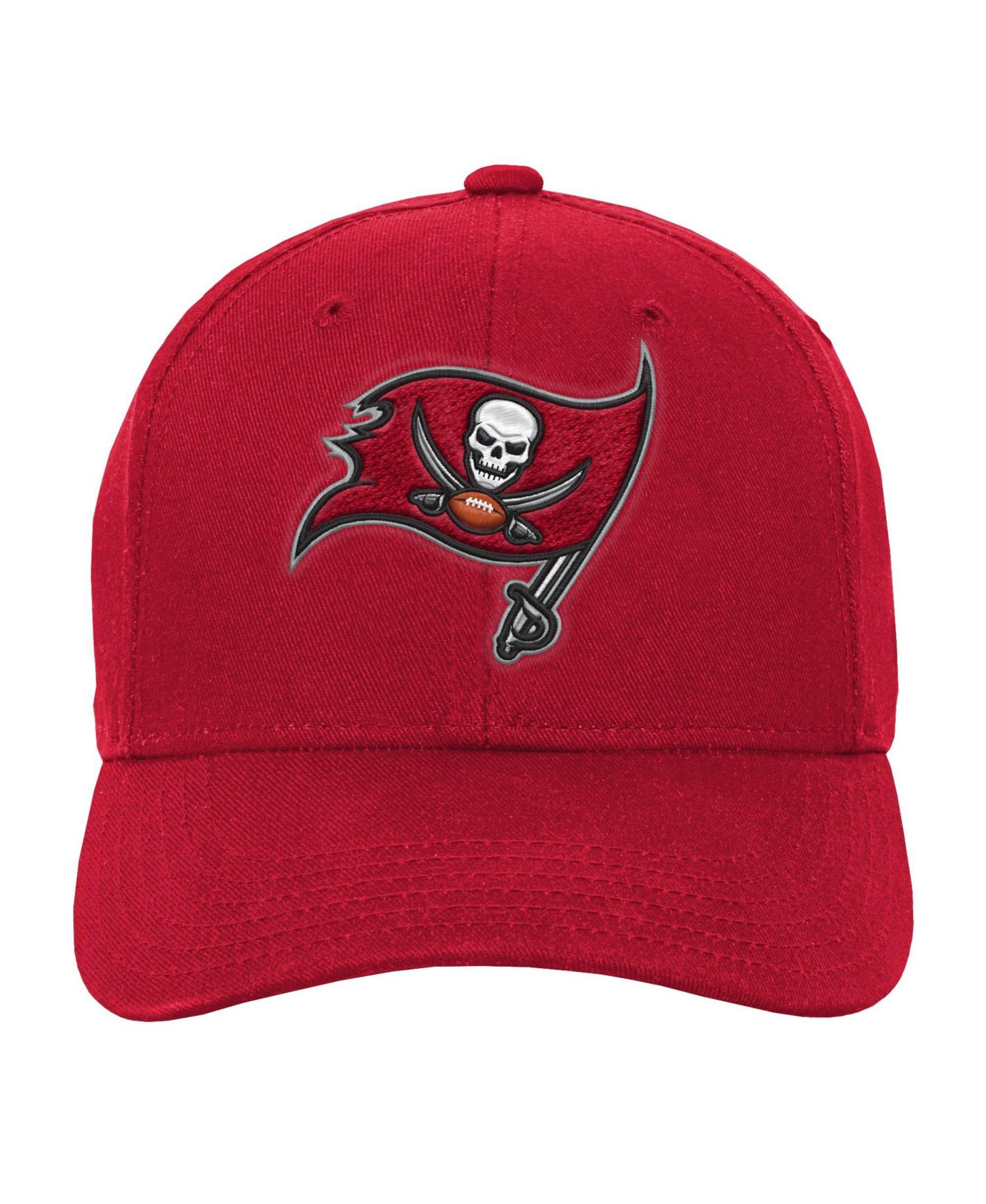 Big Boys and Girls Red Tampa Bay Buccaneers Pre-Curved Snapback Hat
