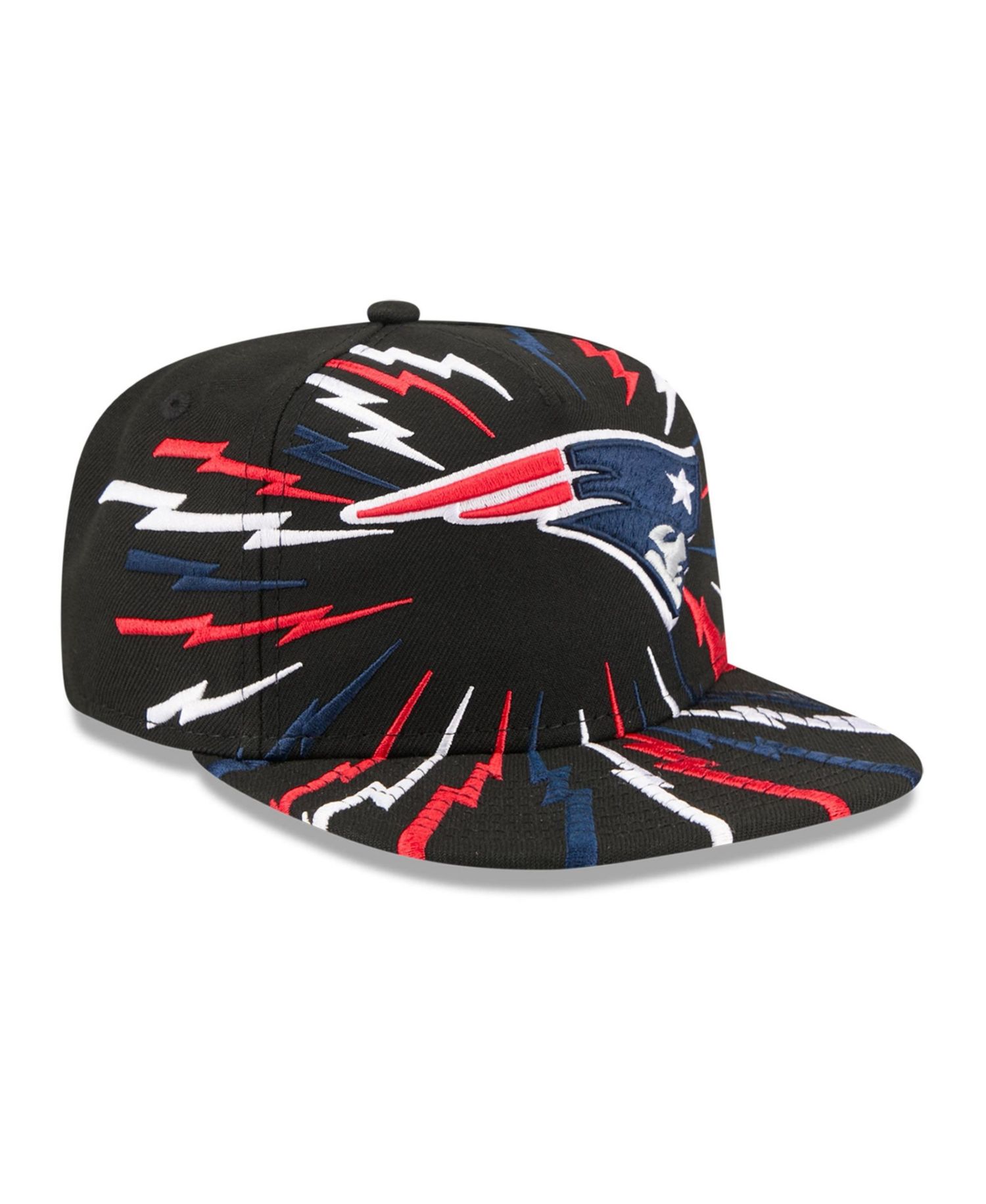 Big Boys and Girls Black New England Patriots Bolt A-Frame 9FIFTY Snapback Hat