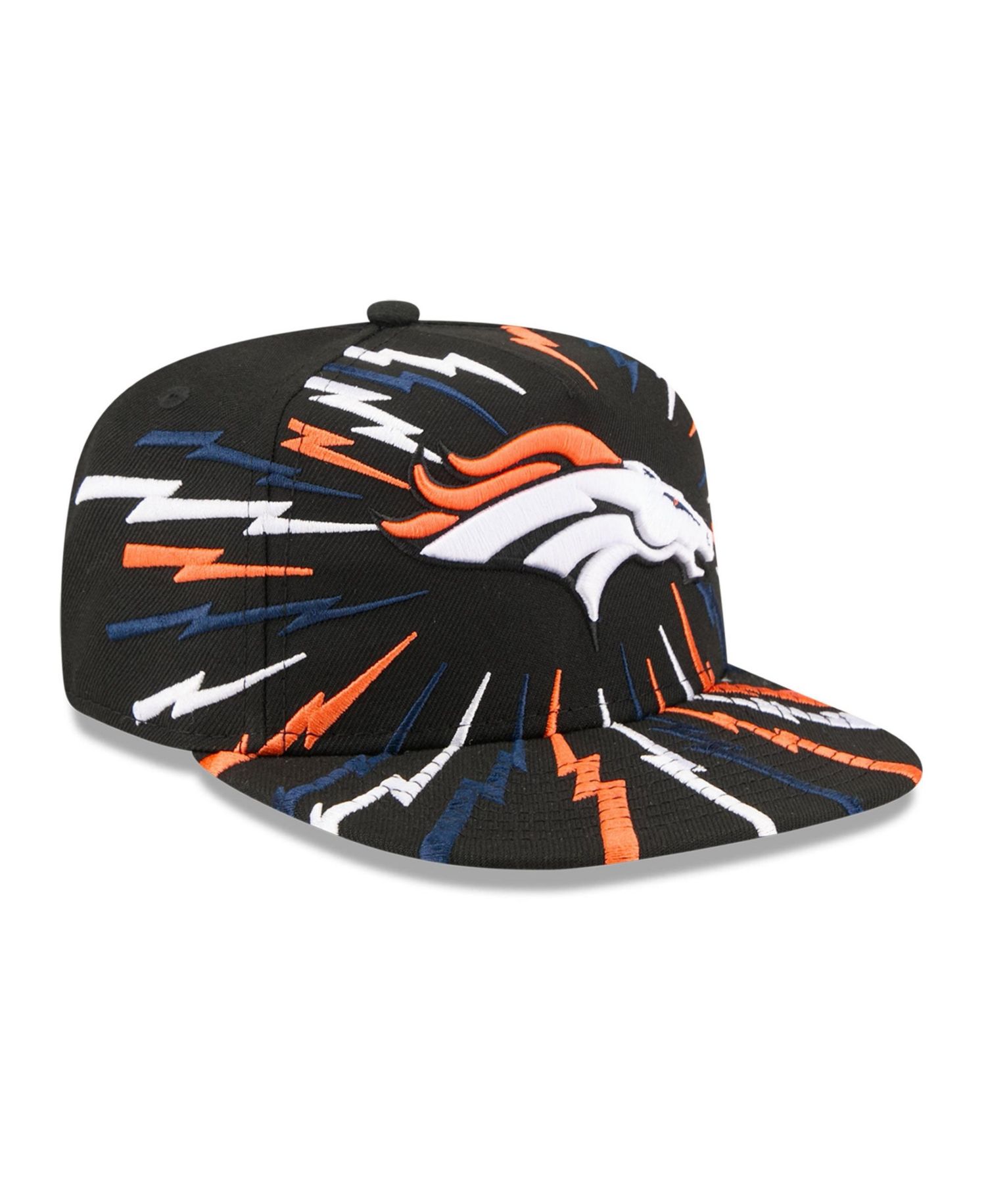 Big Boys and Girls Black Denver Broncos Bolt A-Frame 9FIFTY Snapback Hat