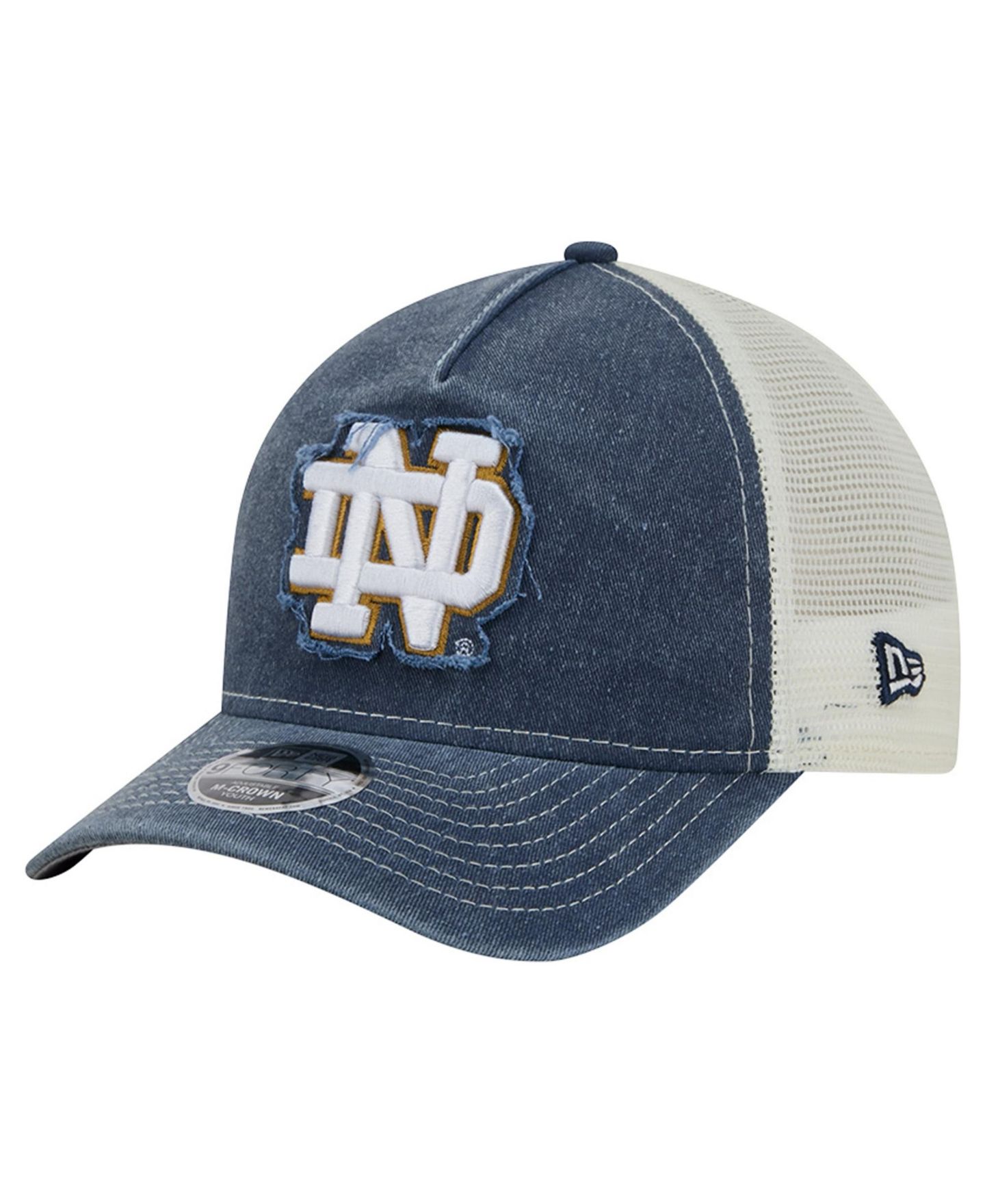 Детская кепка New Era Big Boys and Girls Notre Dame Fighting Irish Retro Adjustable Trucker Hat — фото 1