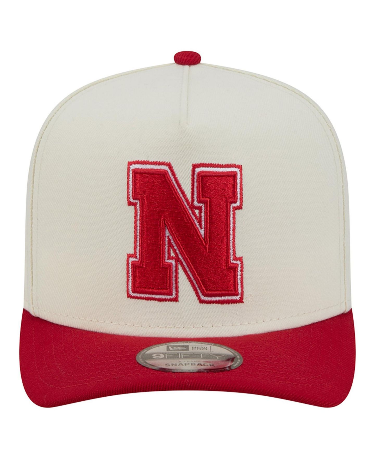 Кепка New Era White/Scarlet Nebraska Huskers A-Frame 9FIFTY Snapback Hat — фото 2