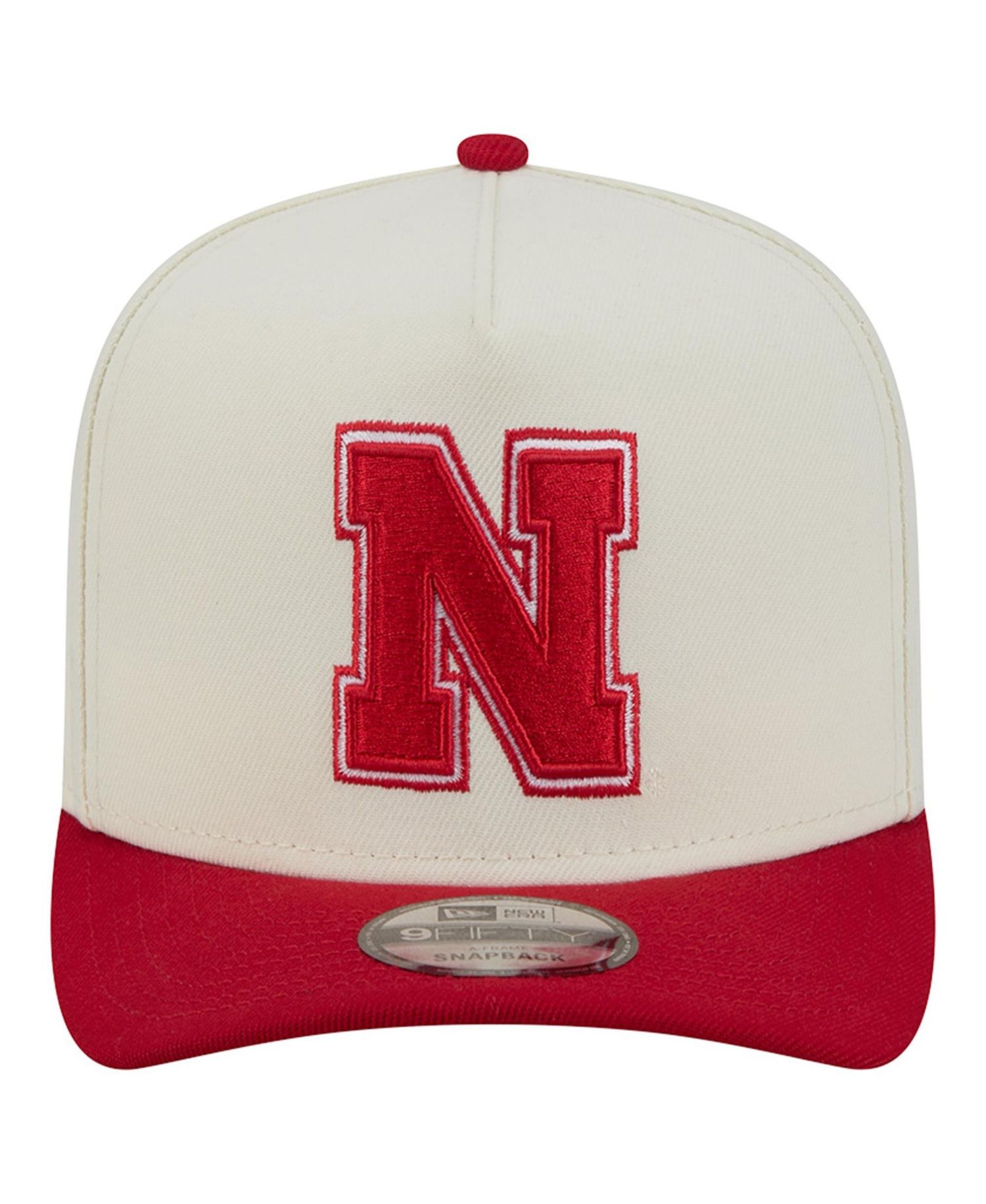 Men's and Women's White/Scarlet Nebraska Huskers A-Frame 9FIFTY Snapback Hat
