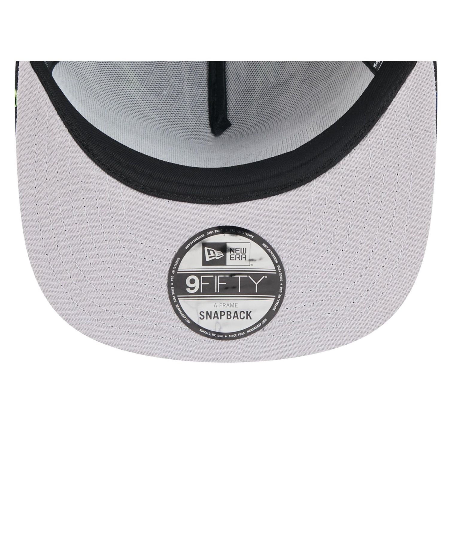Men's Black Seattle Seahawks Bolt A-Frame 9FIFTY Snapback Hat