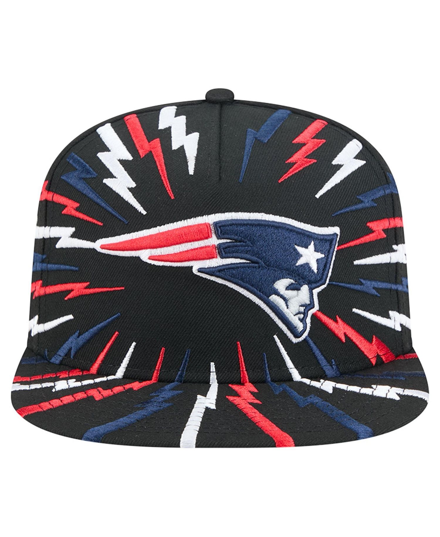 Men's Black New England Patriots Bolt A-Frame 9FIFTY Snapback Hat