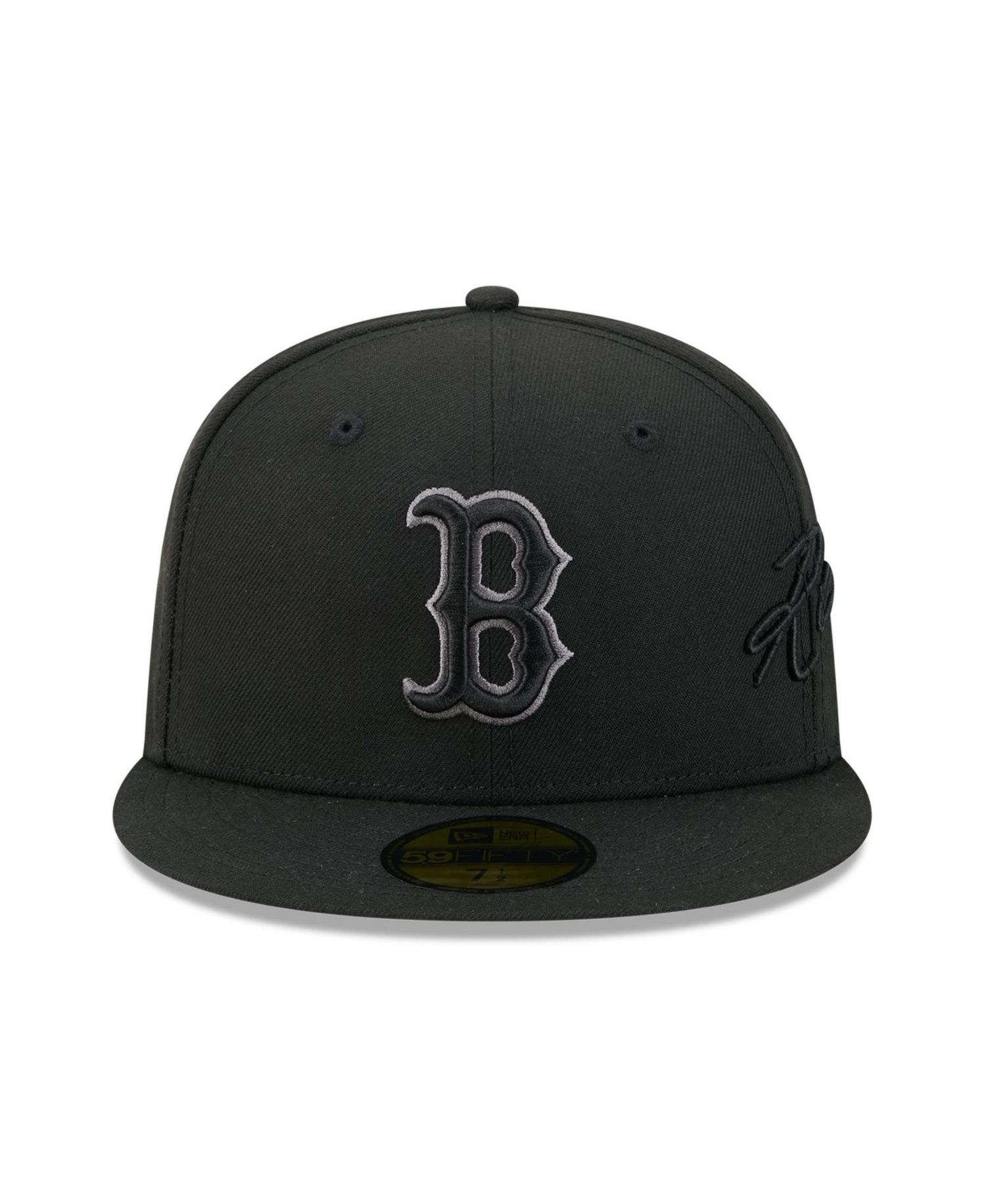 Men's Black Boston Red Sox Side Script 59FIFTY Fitted Hat