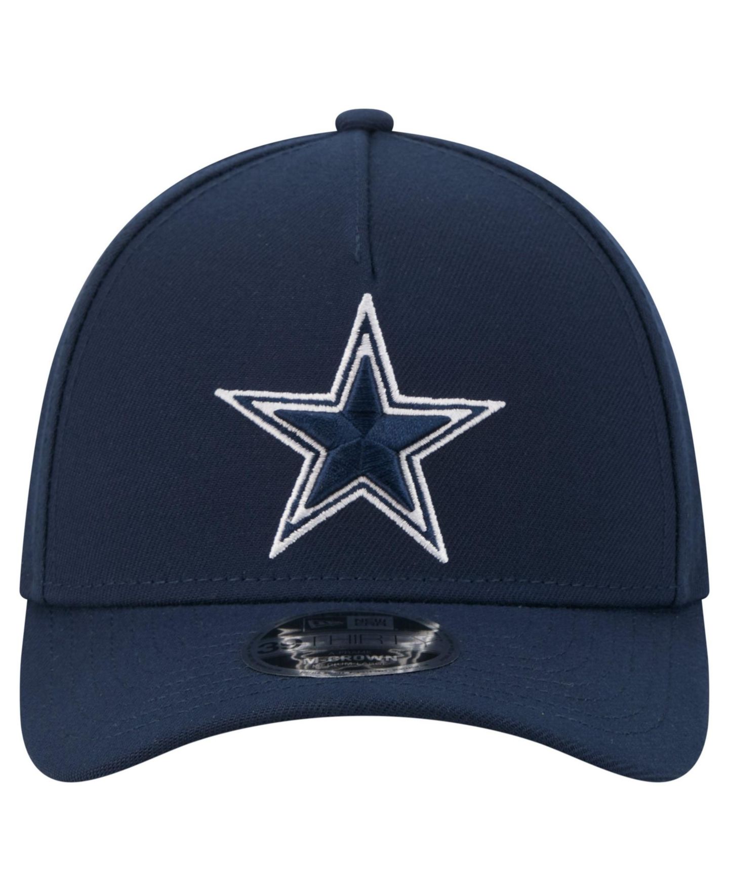 Мужской головной убор New Era Navy Dallas Cowboys 39THIRTY M-Crown A-Frame Stretch Hat — фото 2