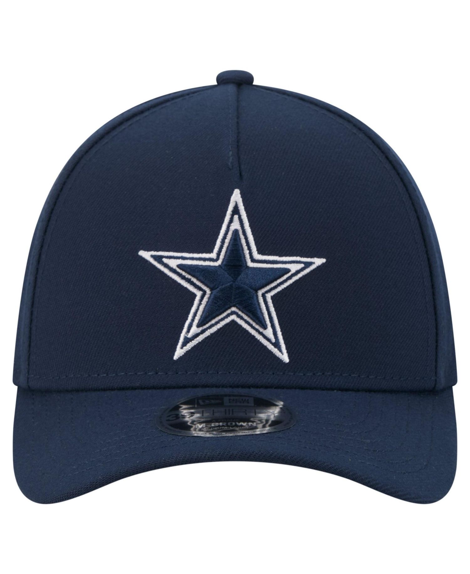 Men's Navy Dallas Cowboys 39THIRTY M-Crown A-Frame Stretch Hat