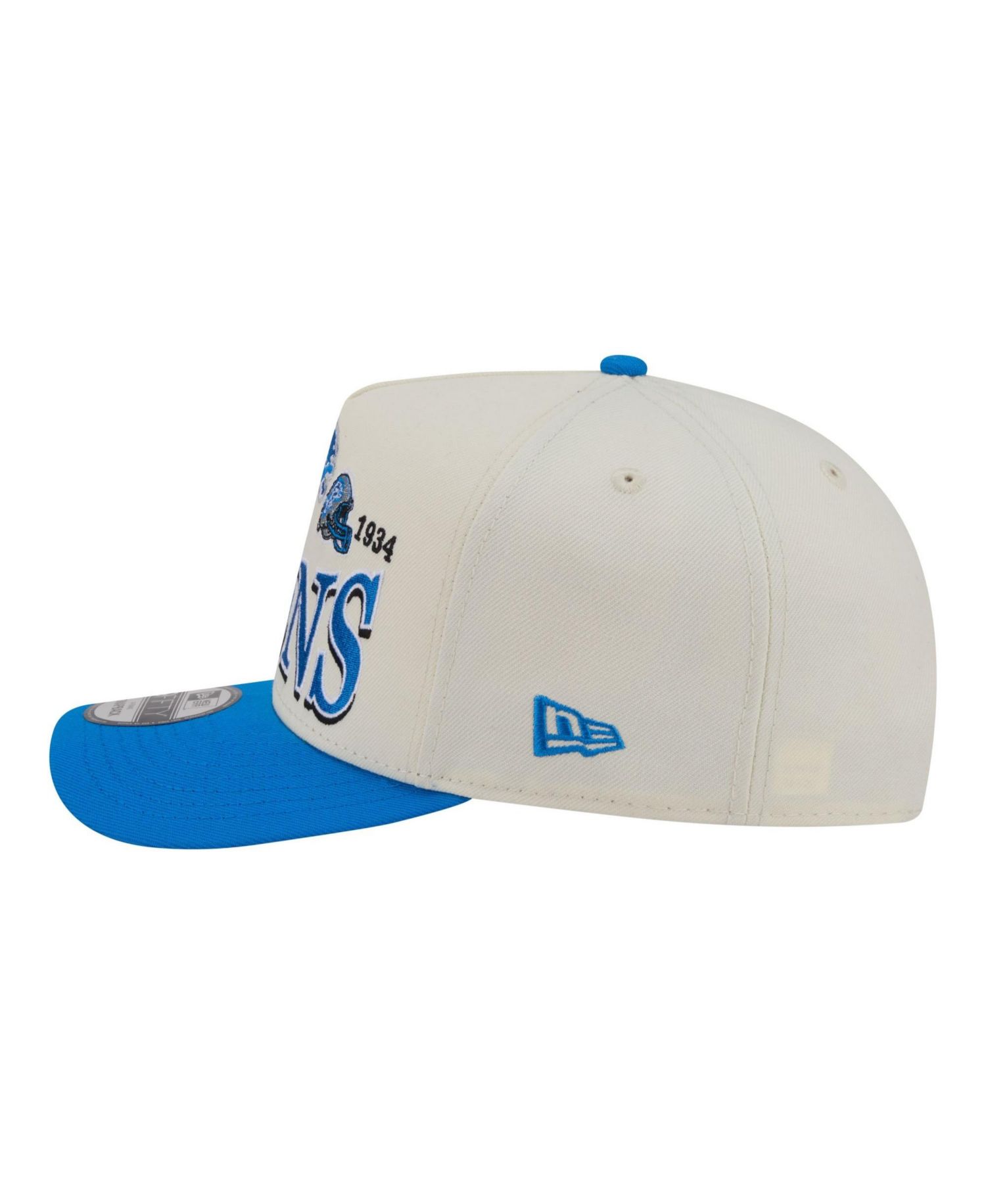 Men's Cream/Blue Detroit Lions A-Frame 9FIFTY Snapback Hat