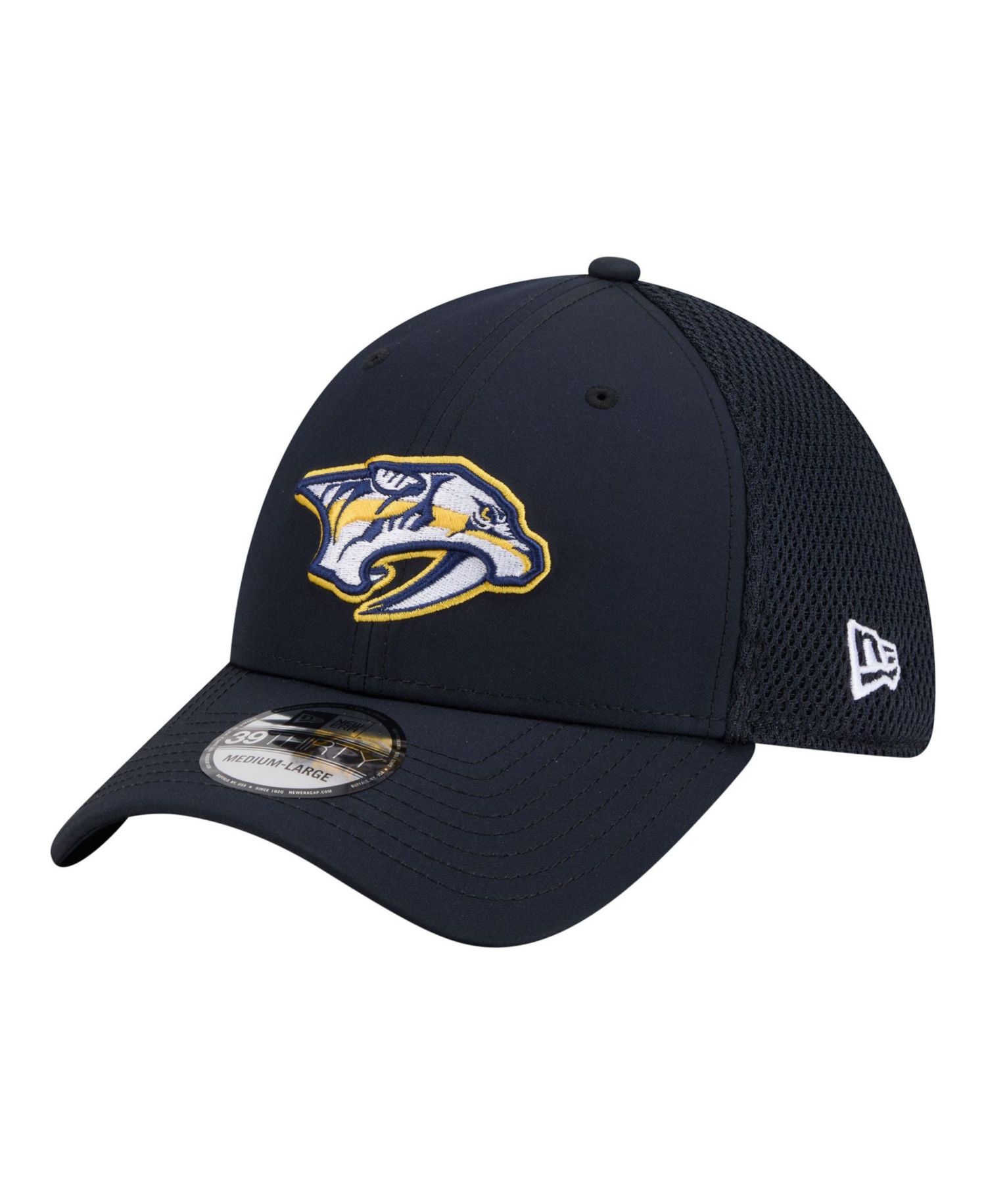 Men's Navy Nashville Predators Logo 39THIRTY Flex Hat