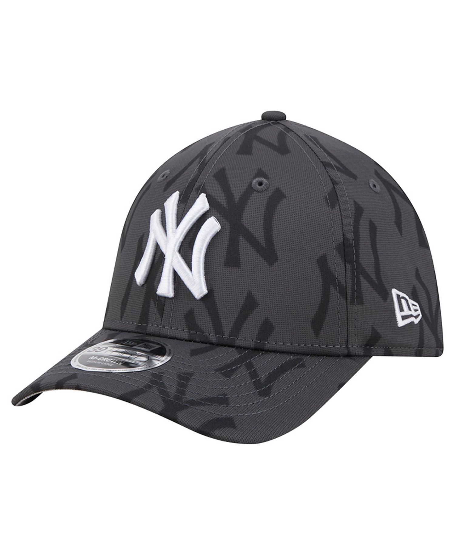 Men's Gray New York Yankees Halftone 39THIRTY Flex Hat