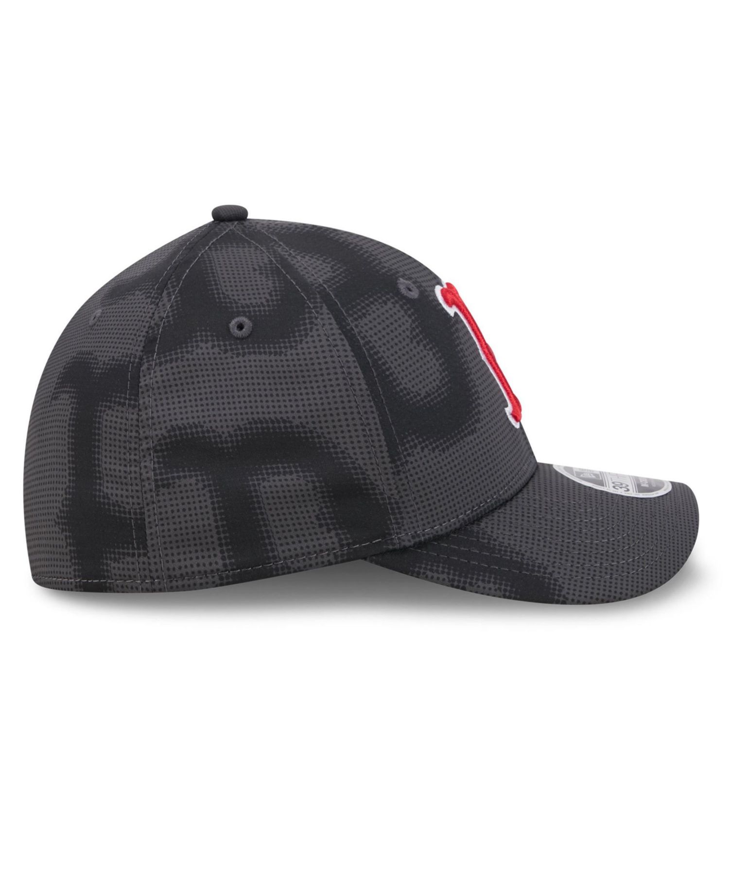 Men's Gray Boston Red Sox Halftone 39THIRTY Flex Hat