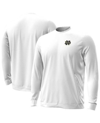 Men's White Notre Dame Fighting Irish 2026 Sideline Meridian Cold Weather Sweatshirt
