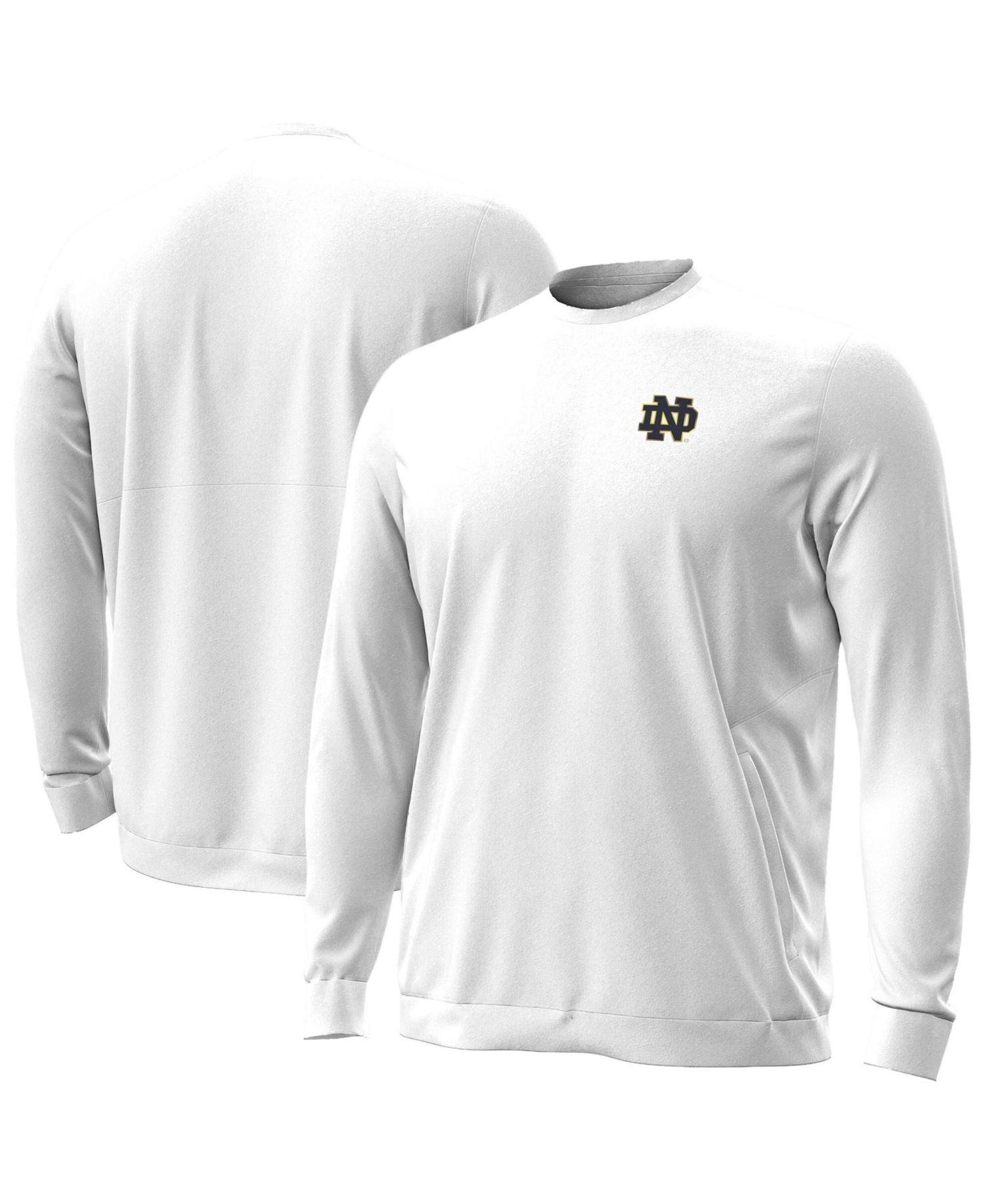 Men's White Notre Dame Fighting Irish 2026 Sideline Meridian Cold Weather Sweatshirt