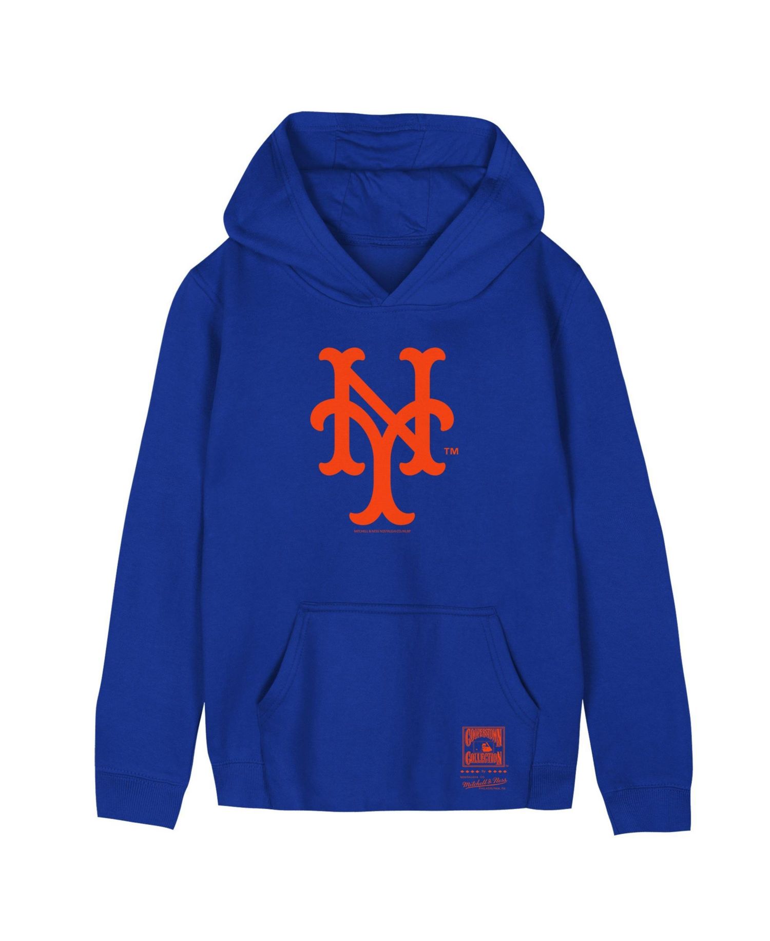 Big Boys and Girls Royal New York Mets Retro Logo Hoodie