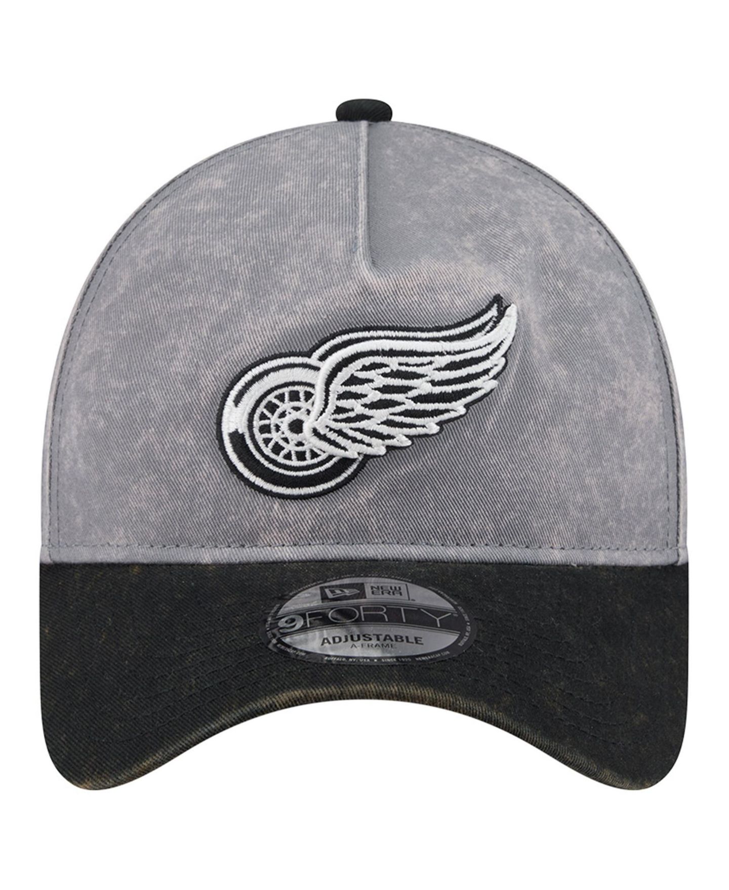 Мужская кепка New Era Gray/Black Detroit Red Wings Storm A-Frame 9FORTY Adjustable Hat — фото 2