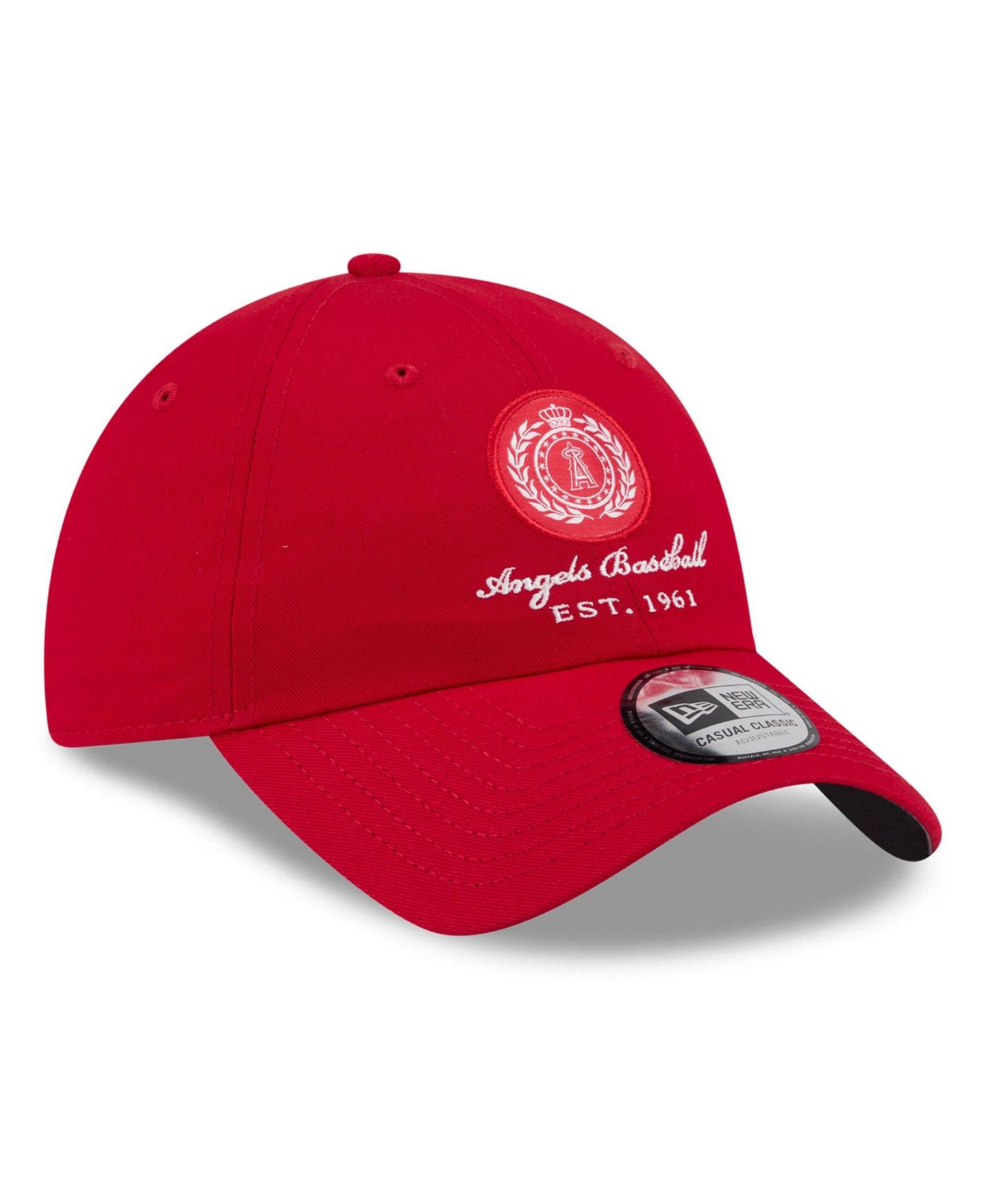 Женская кепка New Era Red Los Angeles Angels Script Patch Casual Classic Adjustable Hat — фото 3