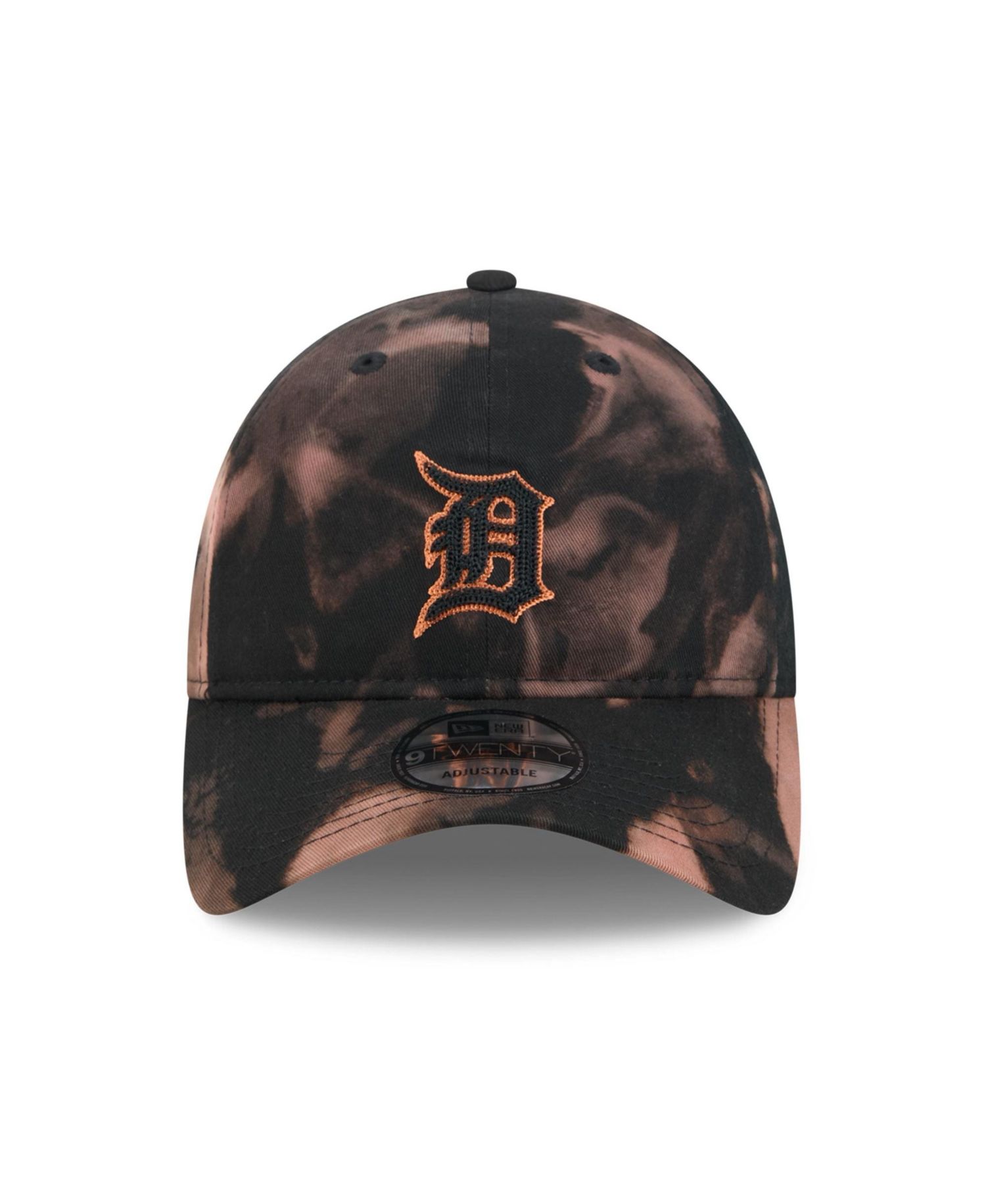 Men's Black Detroit Tigers Bleach Wash 9TWENTY Adjustable Hat