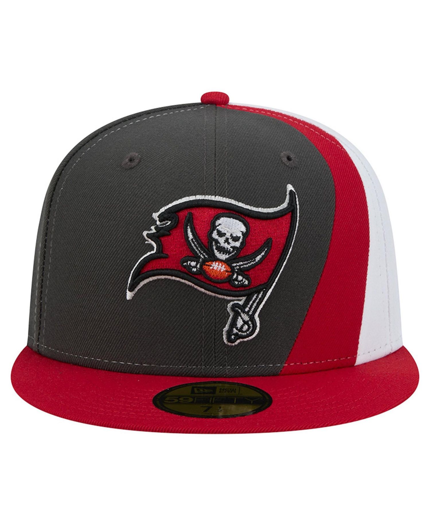 Men's Pewter/Red Tampa Bay Buccaneers Shock 59FIFTY Fitted Hat