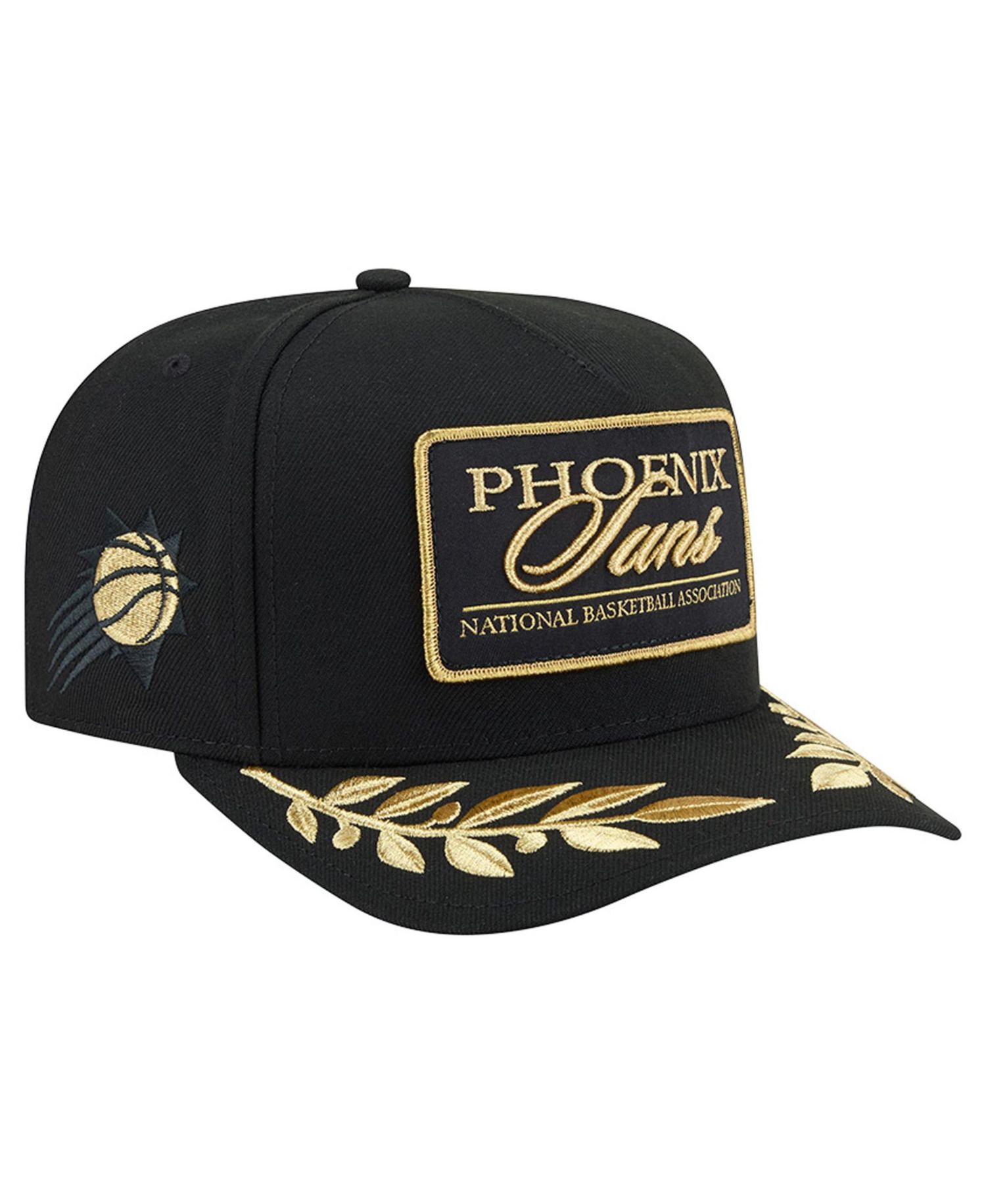 Men's Black Phoenix Suns Golden 9FIFTY Snapback Hat